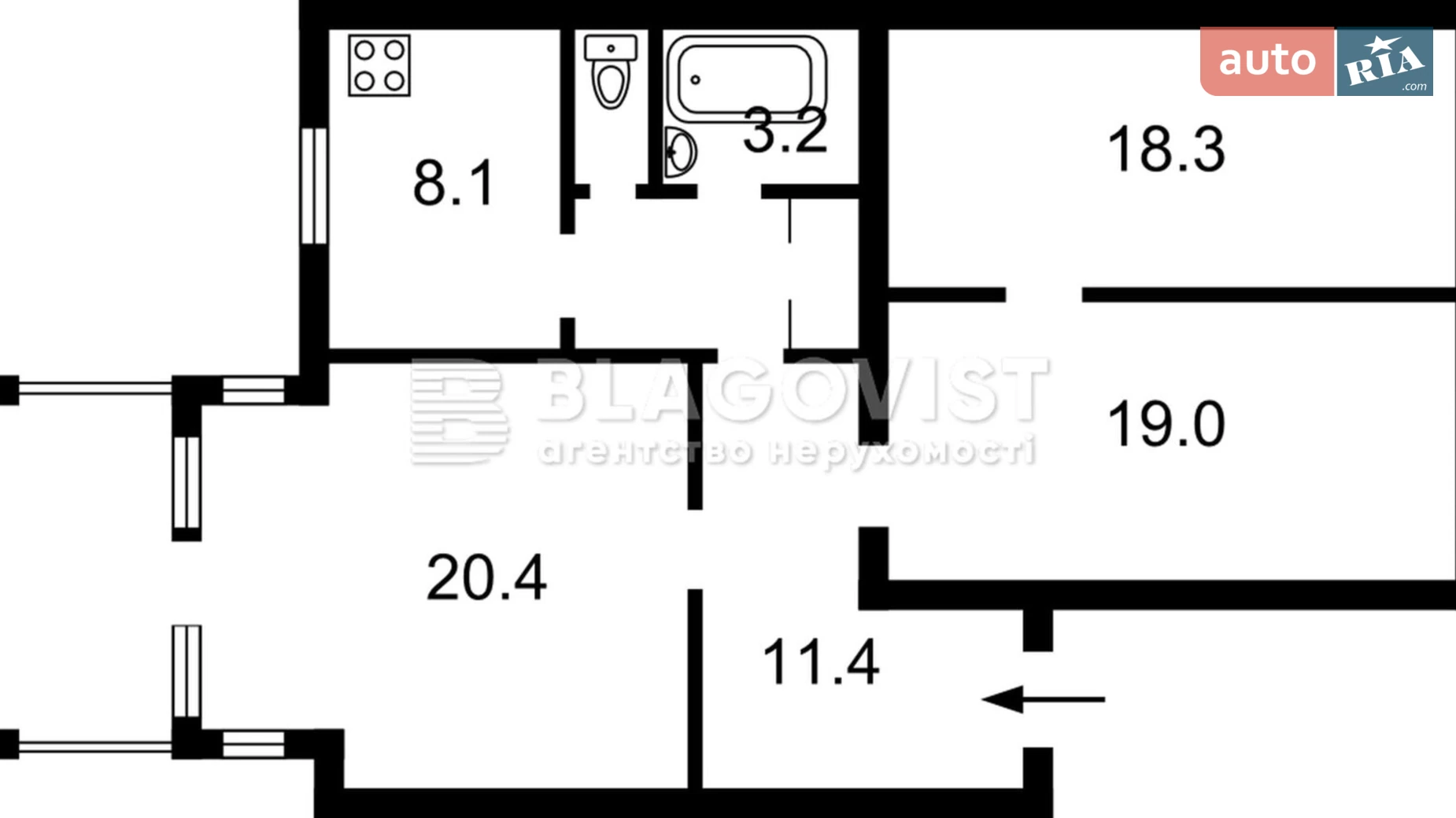 Продається 3-кімнатна квартира 90 кв. м у Києві, вул. Банкова, 3 - фото 2