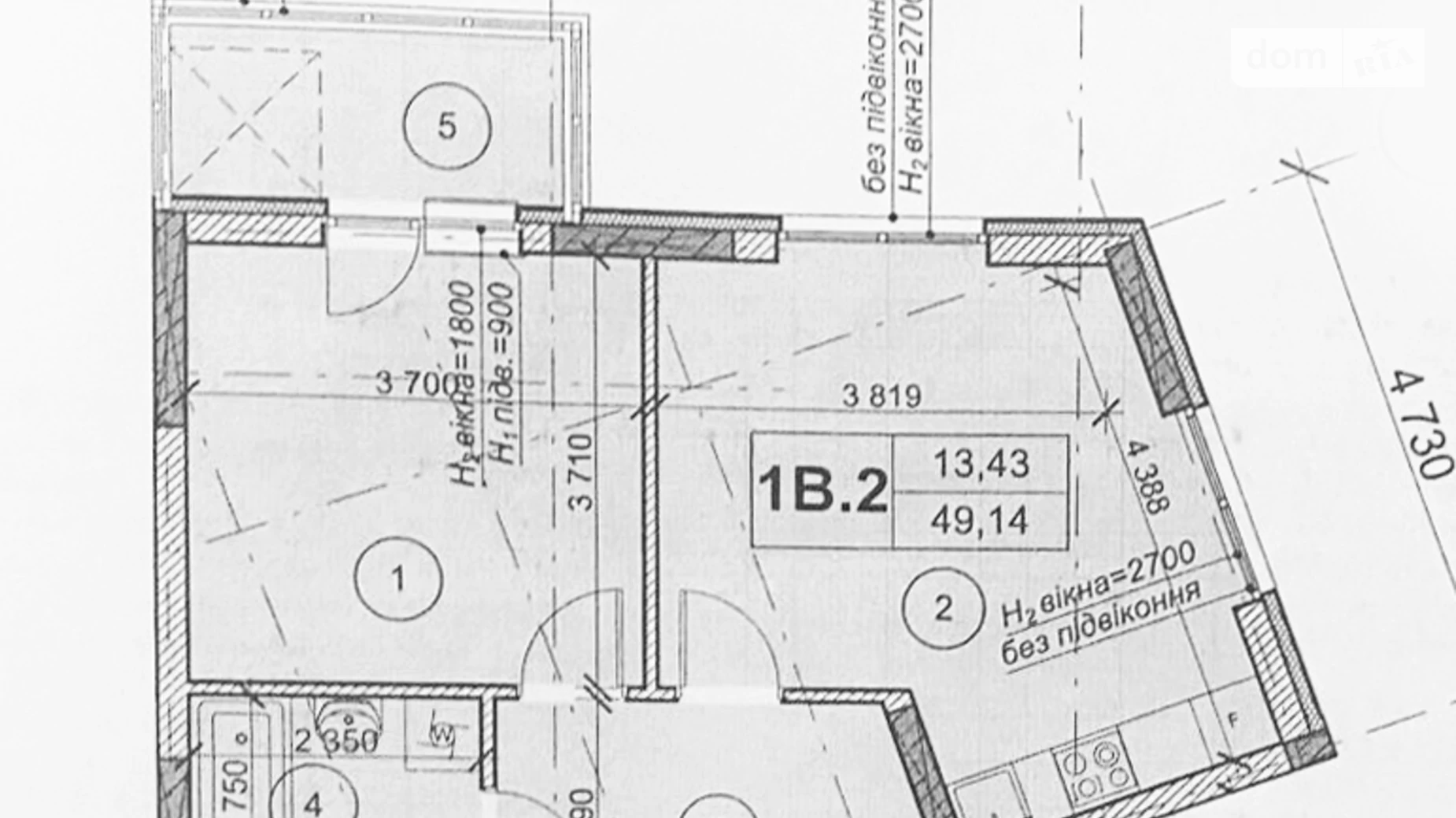 Продается 1-комнатная квартира 49.14 кв. м в Киеве - фото 2