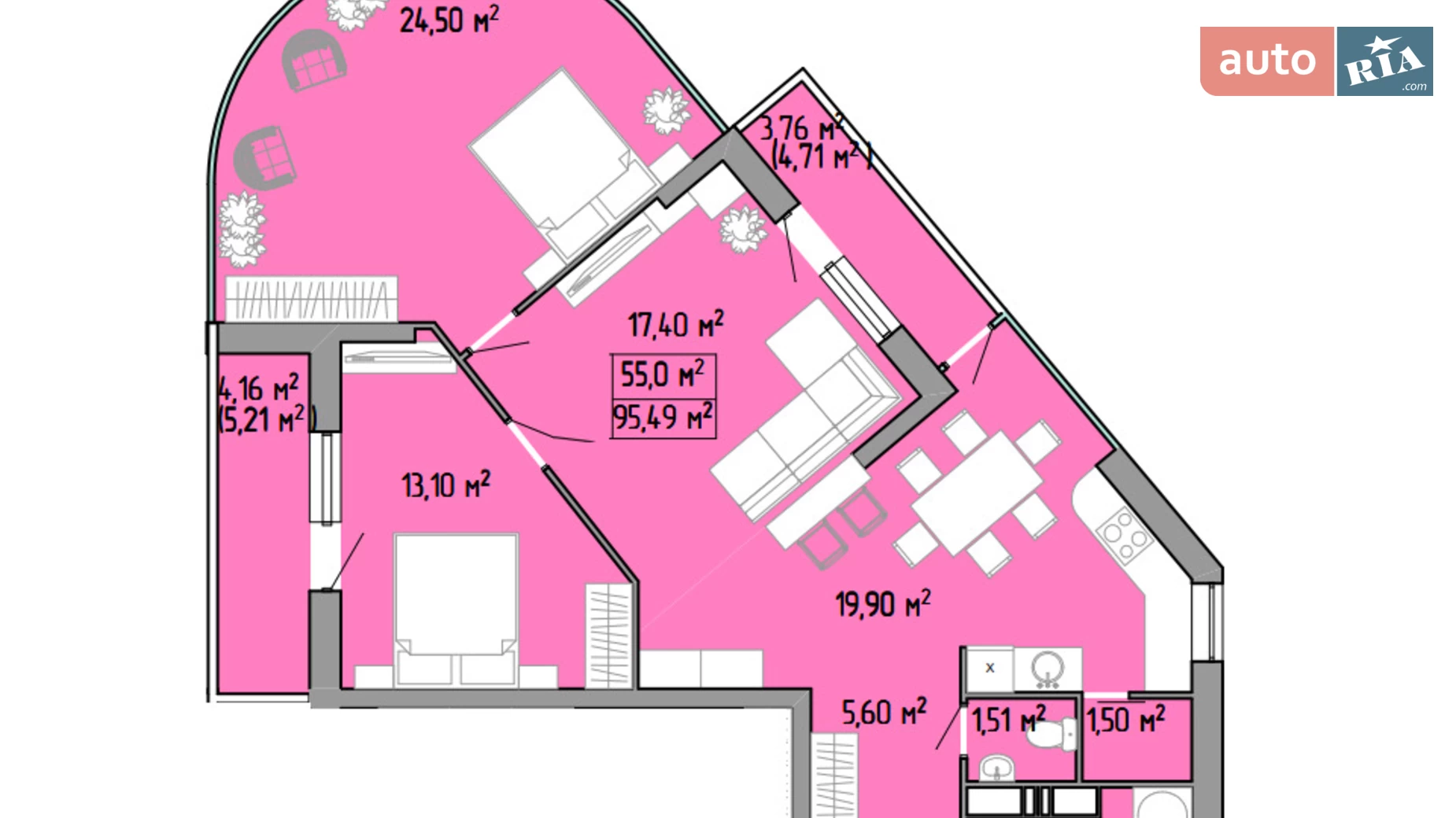 Продается 3-комнатная квартира 95.5 кв. м в Одессе, ул. Пишоновская - фото 2