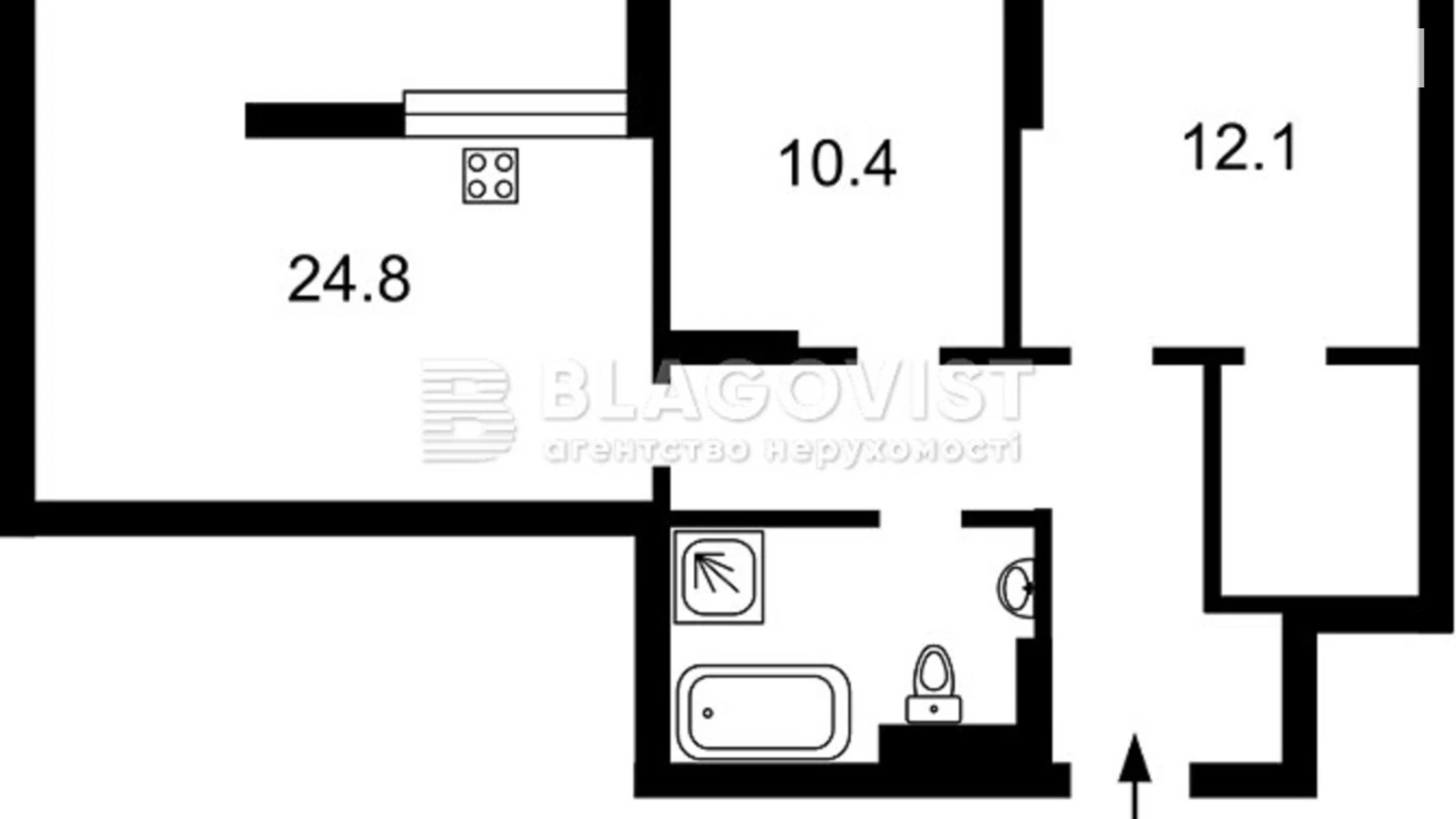 Продается 2-комнатная квартира 69 кв. м в Киеве, ул. Тираспольская, 43 - фото 2