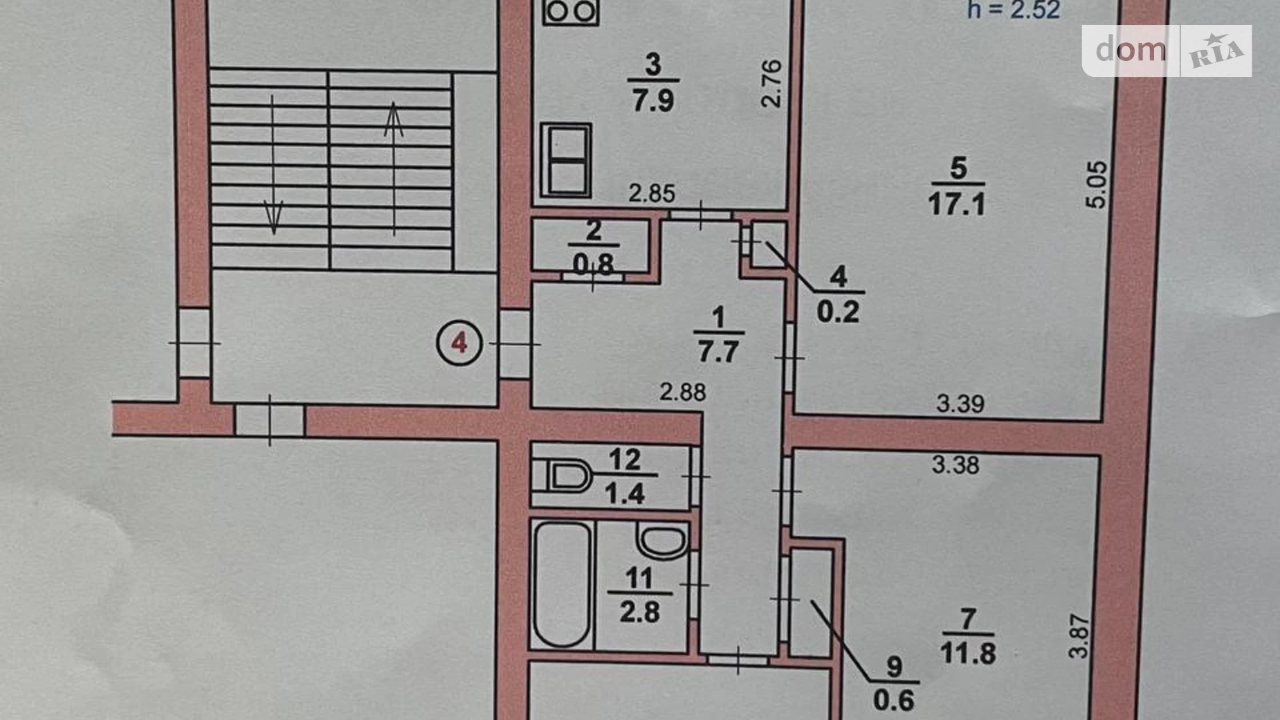 Продается 3-комнатная квартира 61 кв. м в Хмельницком, ул. Сковороды Григория, 9/3 - фото 3