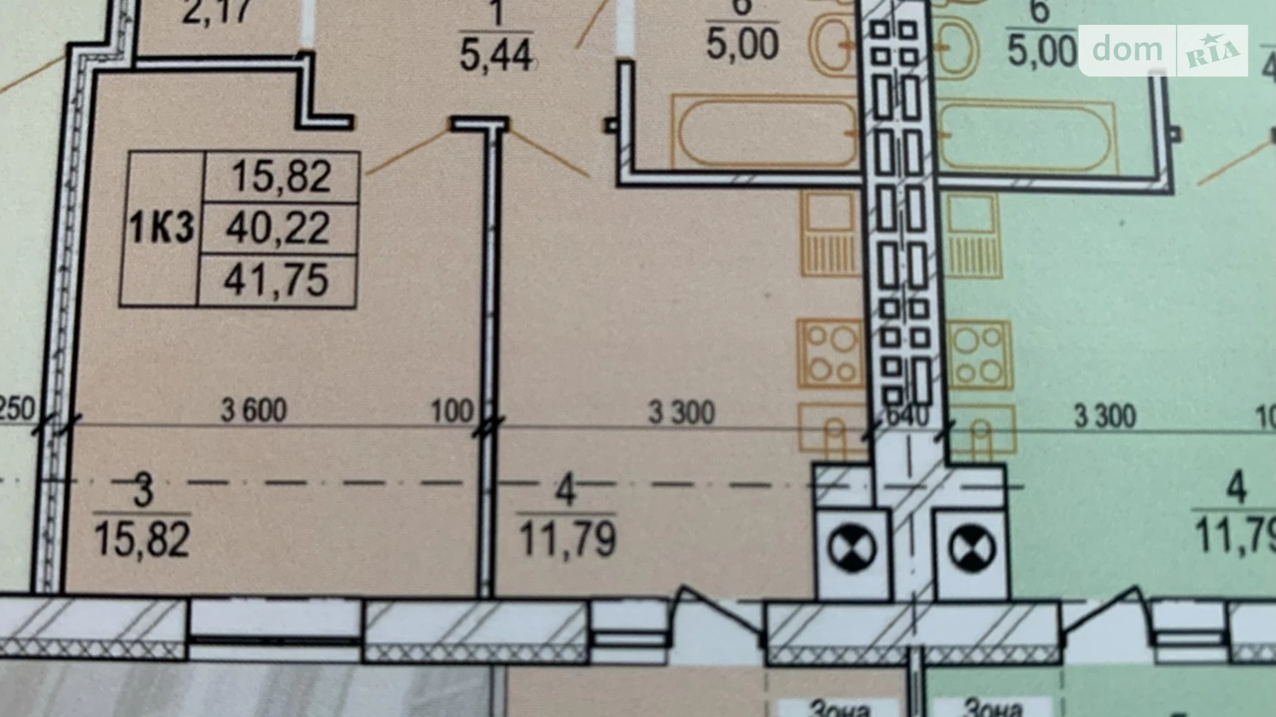 Продается 1-комнатная квартира 41.75 кв. м в Зарванцах, Соснова - фото 3