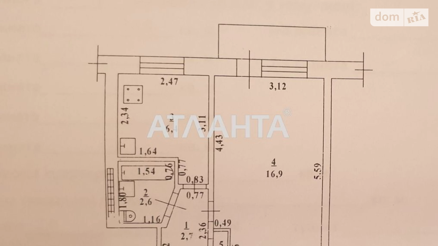 Продається 1-кімнатна квартира 31 кв. м у Одесі, вул. Івана і Юрія Лип - фото 4