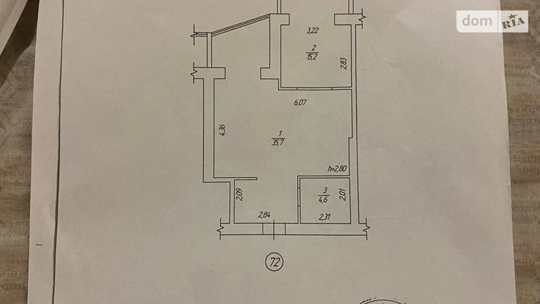 Продається 1-кімнатна квартира 54.3 кв. м у Дніпрі, цена: 50000 $ - фото 2