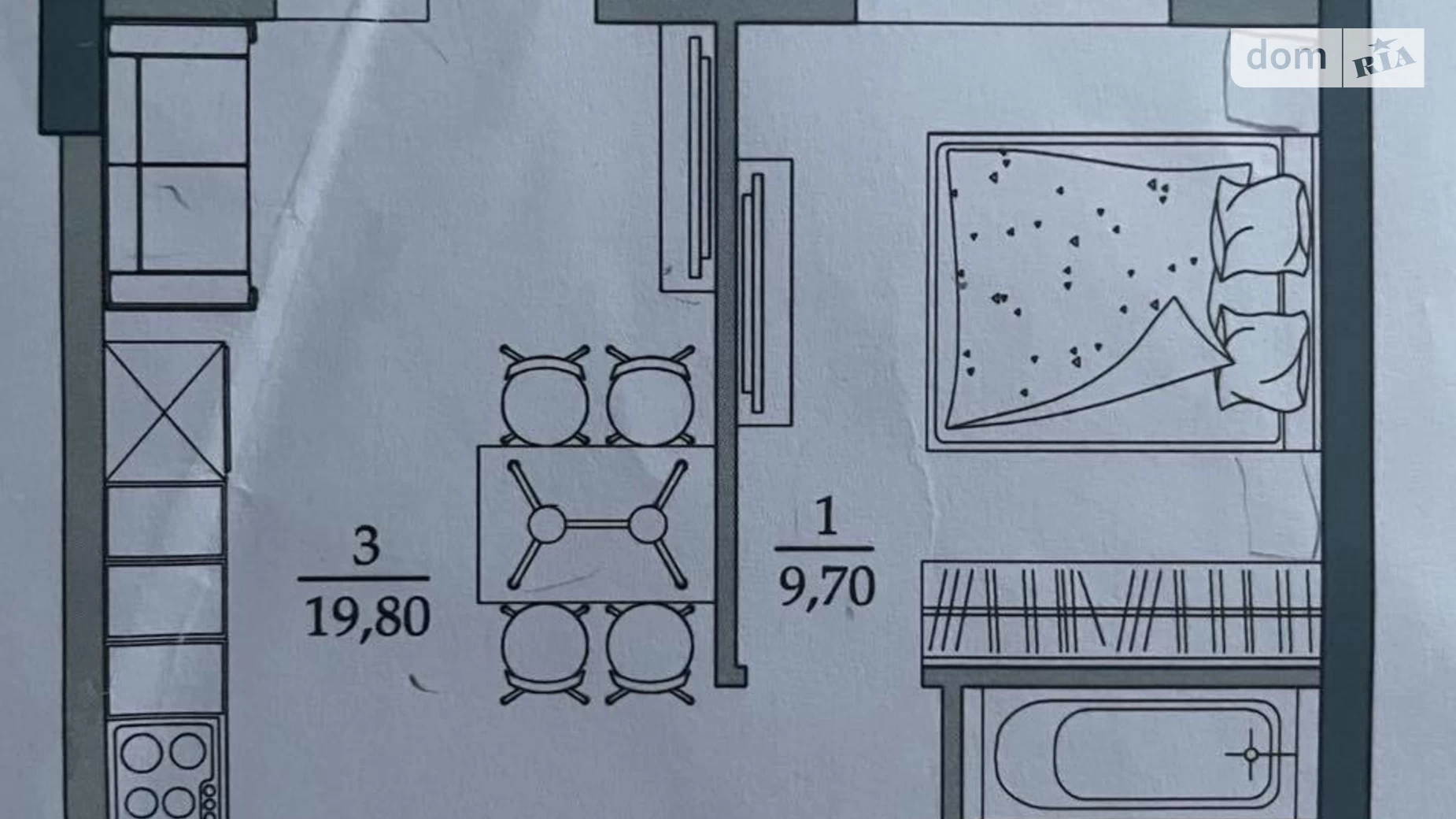 Продається 1-кімнатна квартира 36.6 кв. м у Лиманці, вул. Спортивна, 2/7 - фото 2