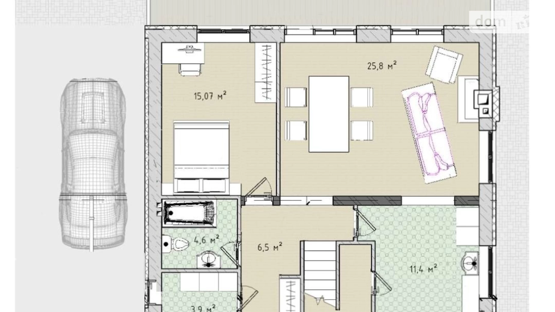 Продается дом на 2 этажа 150 кв. м с садом, цена: 165000 $ - фото 2
