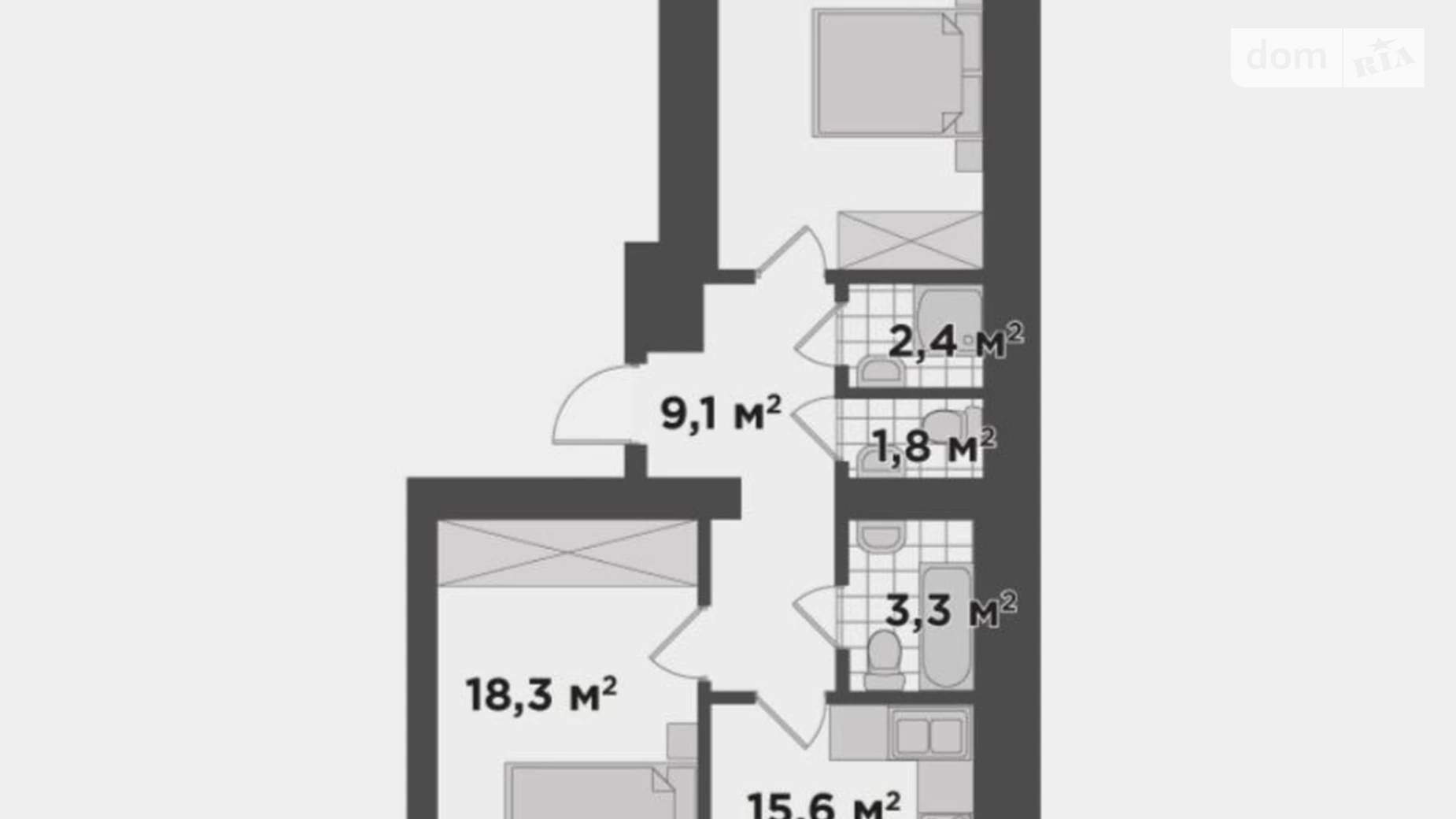 Продается 2-комнатная квартира 74 кв. м в Буче, ул. Ивана Кожедуба, 4В - фото 2