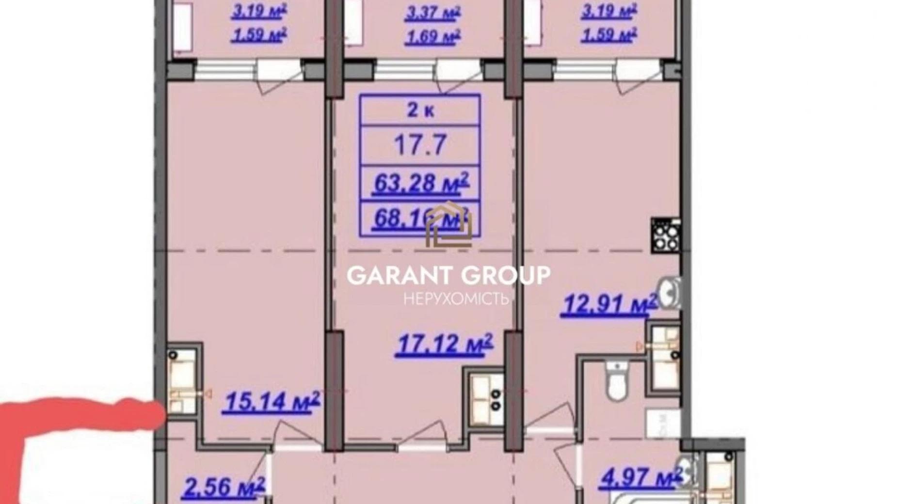 Продається 2-кімнатна квартира 71 кв. м у Одесі, цена: 67000 $ - фото 3