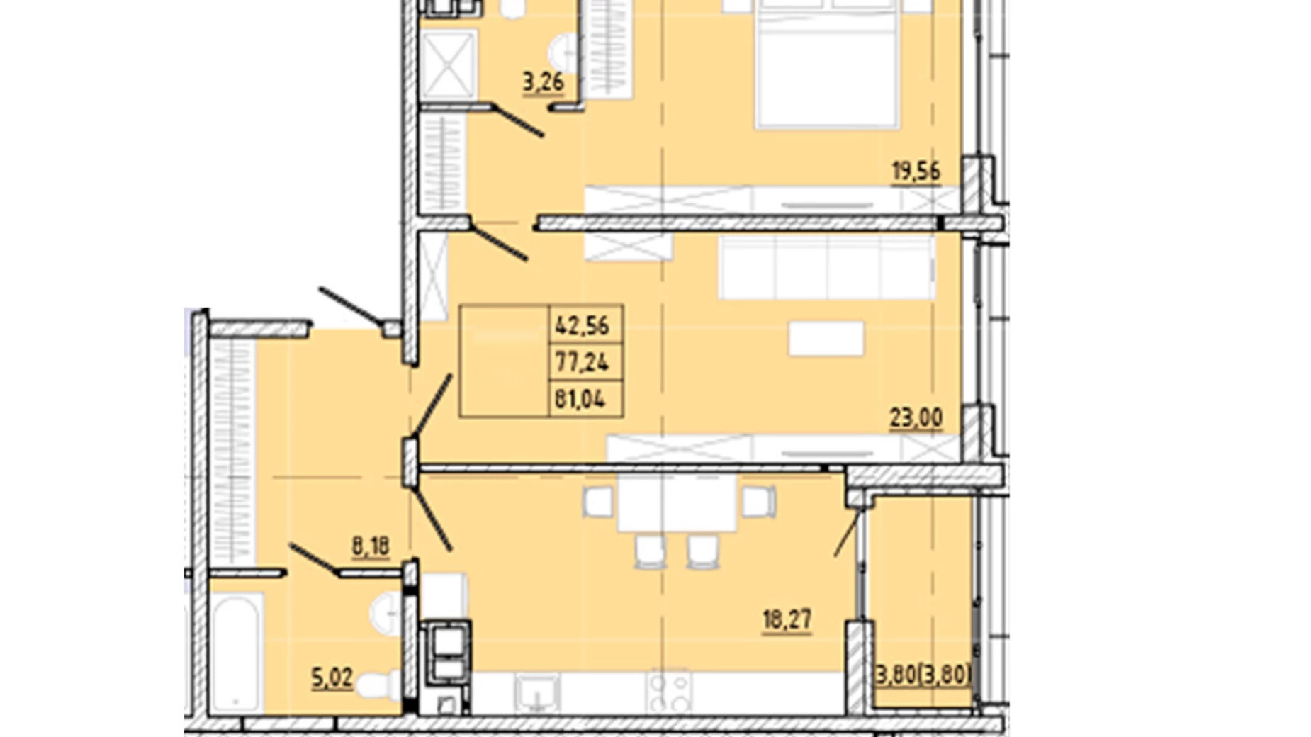 Продається 3-кімнатна квартира 81.09 кв. м у Одесі, вул. Івана Франка - фото 2