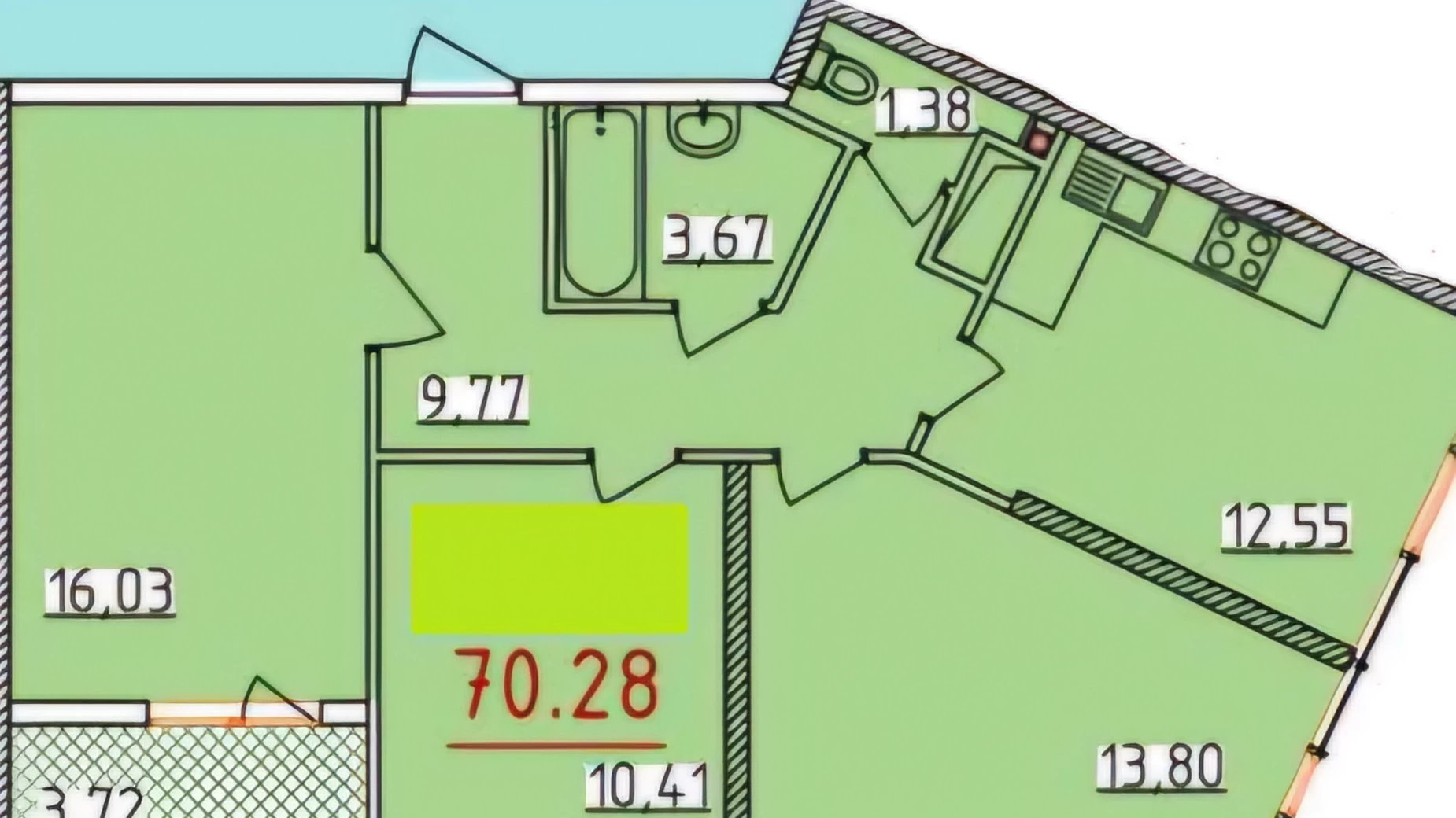 Продається 3-кімнатна квартира 71.2 кв. м у Одесі, вул. Басейна, 6А - фото 2