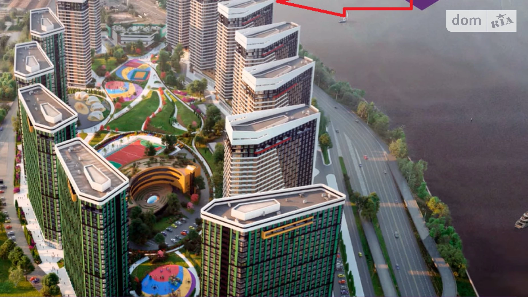 Продается 1-комнатная квартира 55.1 кв. м в Киеве, наб. Днепровская, 15Є - фото 2