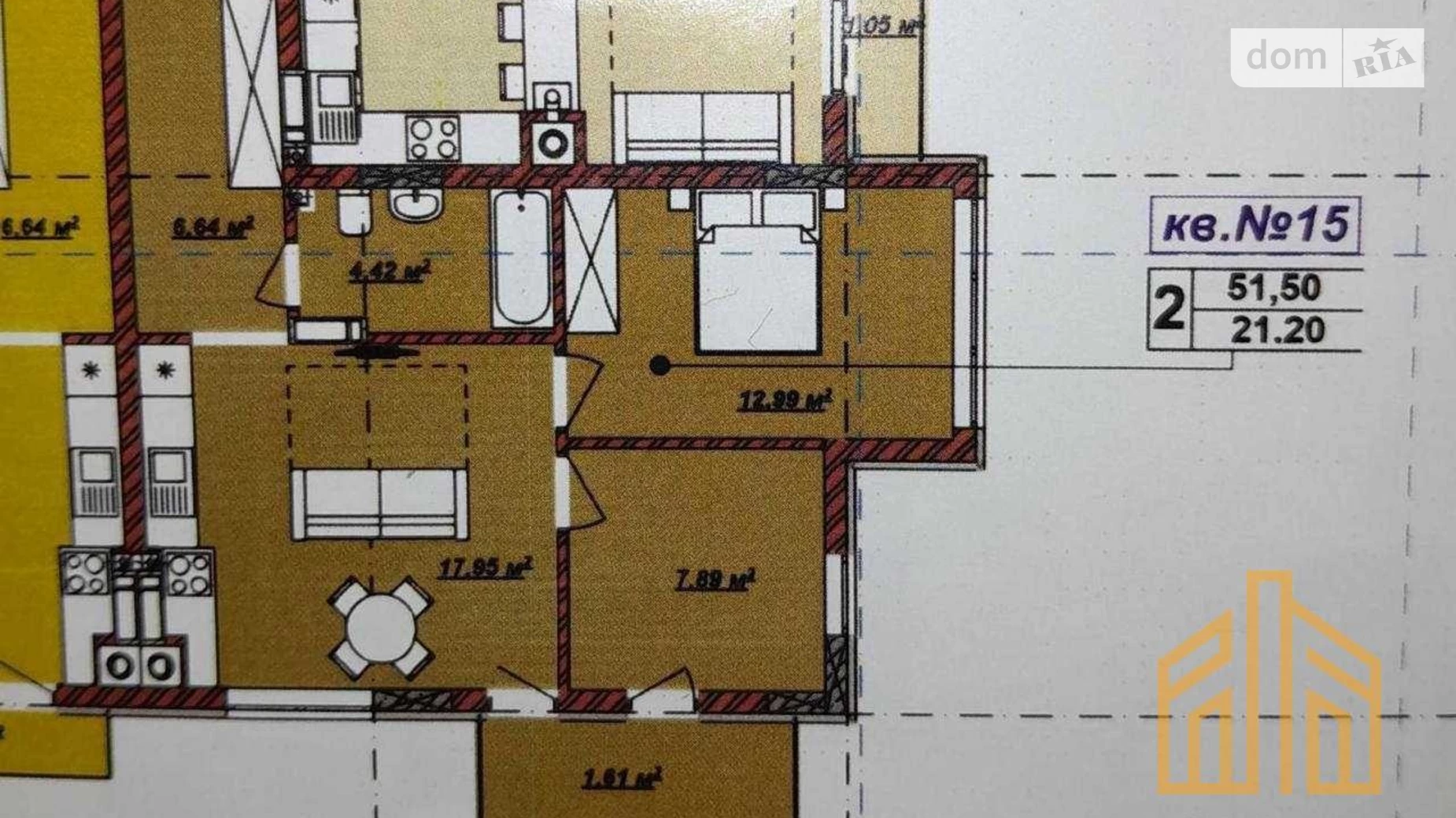 Продается 2-комнатная квартира 51.5 кв. м в Ужгороде, ул. Капушанская(Победы) - фото 2