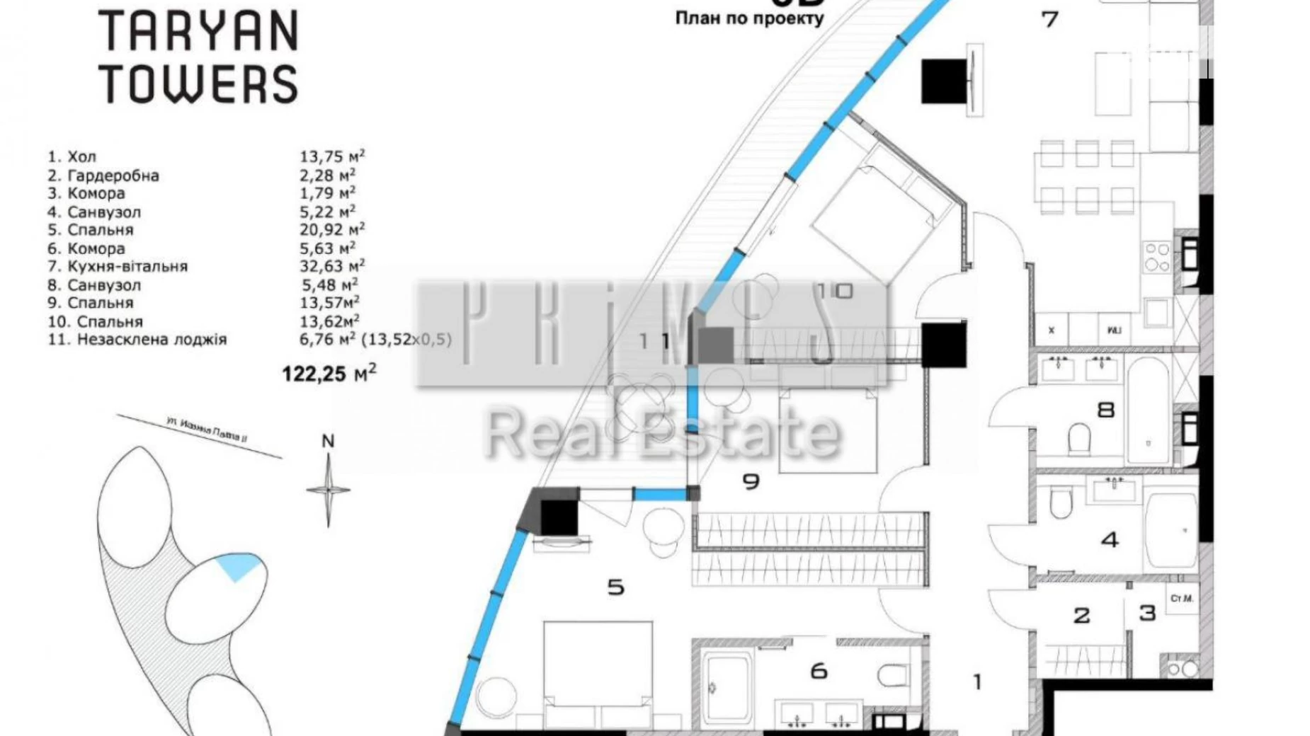 Продается 3-комнатная квартира 122 кв. м в Киеве, ул. Иоанна Павла II(Патриса Лумумбы), 12 - фото 5