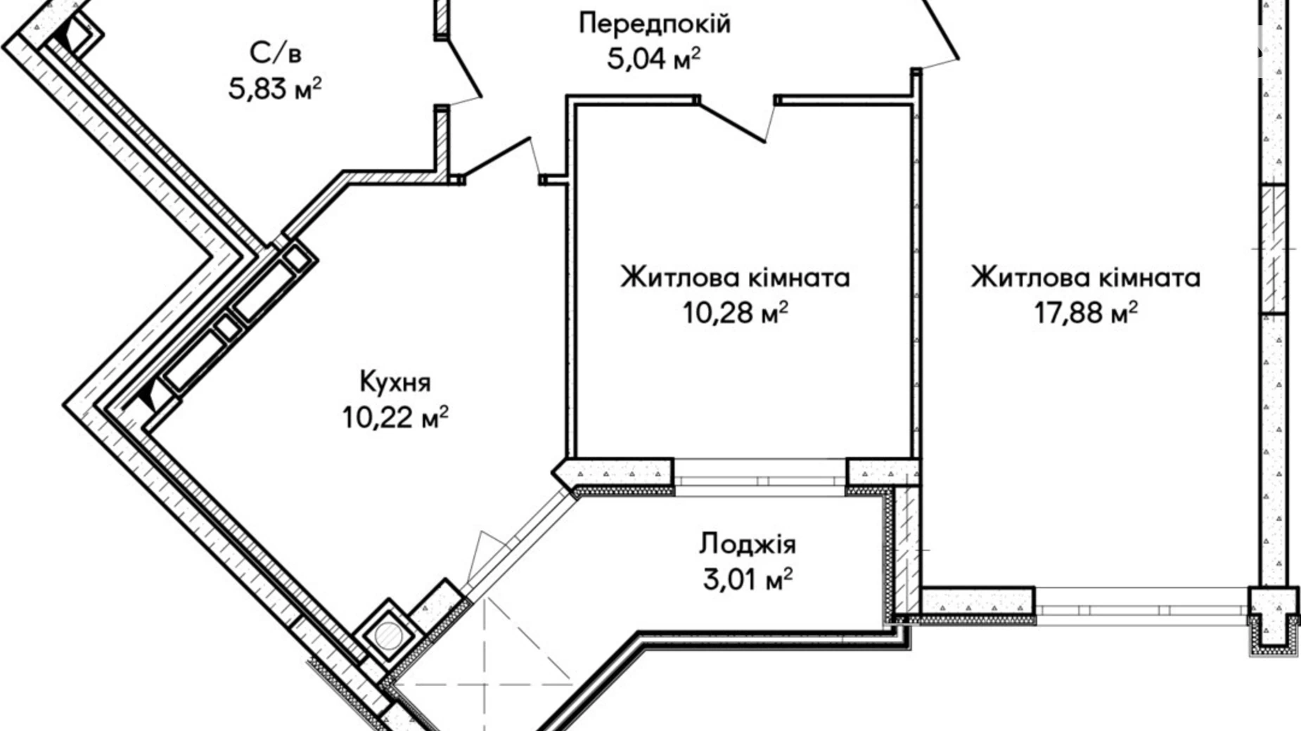 Продается 2-комнатная квартира 52 кв. м в Ирпене, ул. Ольги Кобылянской(Достоевского) - фото 2