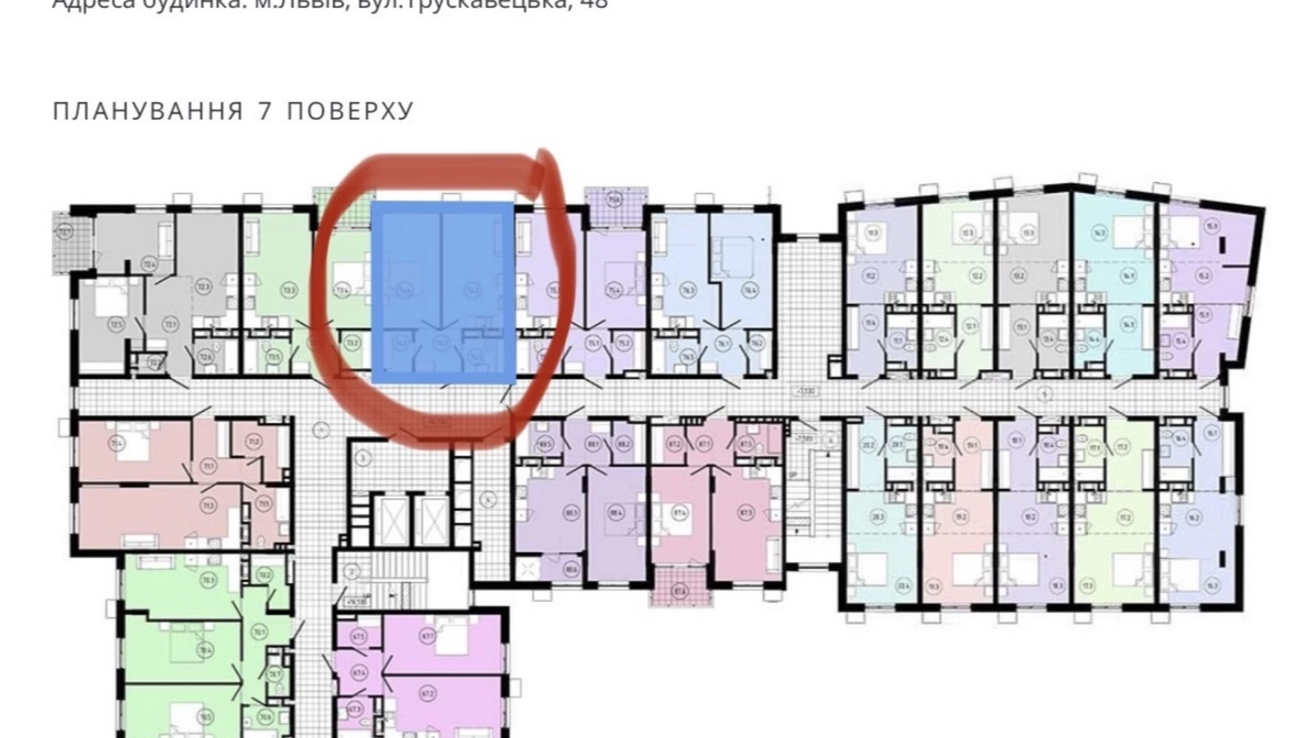 Продается 1-комнатная квартира 47.05 кв. м в Львове, ул. Трускавецкая, 48 - фото 2