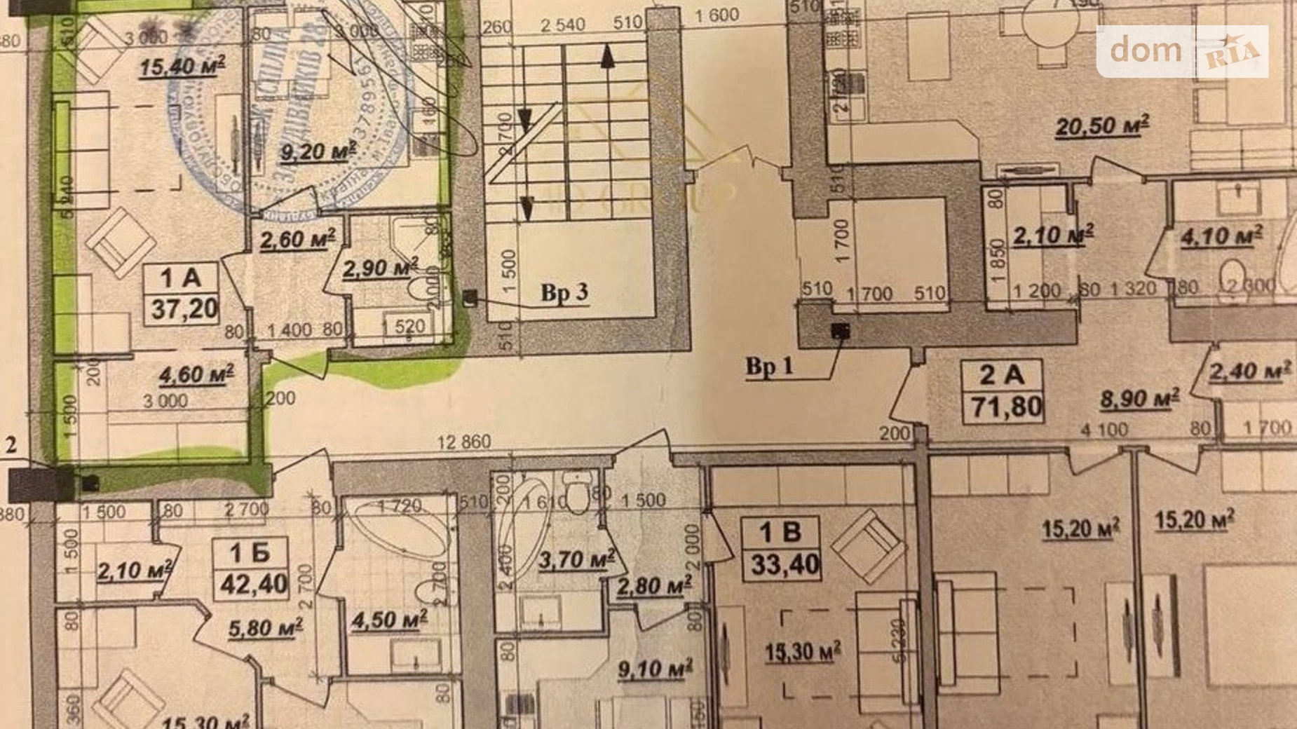 Продается 1-комнатная квартира 37.2 кв. м в Ивано-Франковске, ул. Княгинин, 44 корпус 17 - фото 3