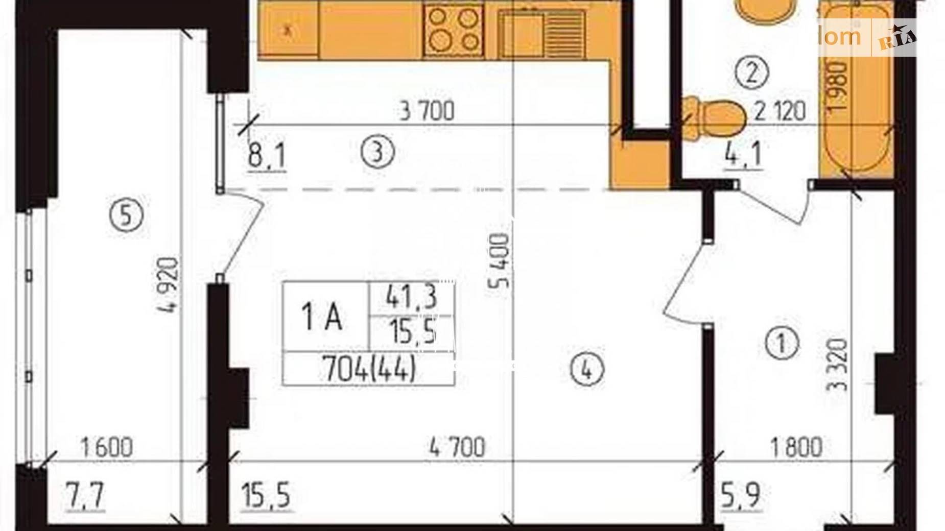 Продається 1-кімнатна квартира 40.9 кв. м у Києві, вул. Нагірна, 16 - фото 2