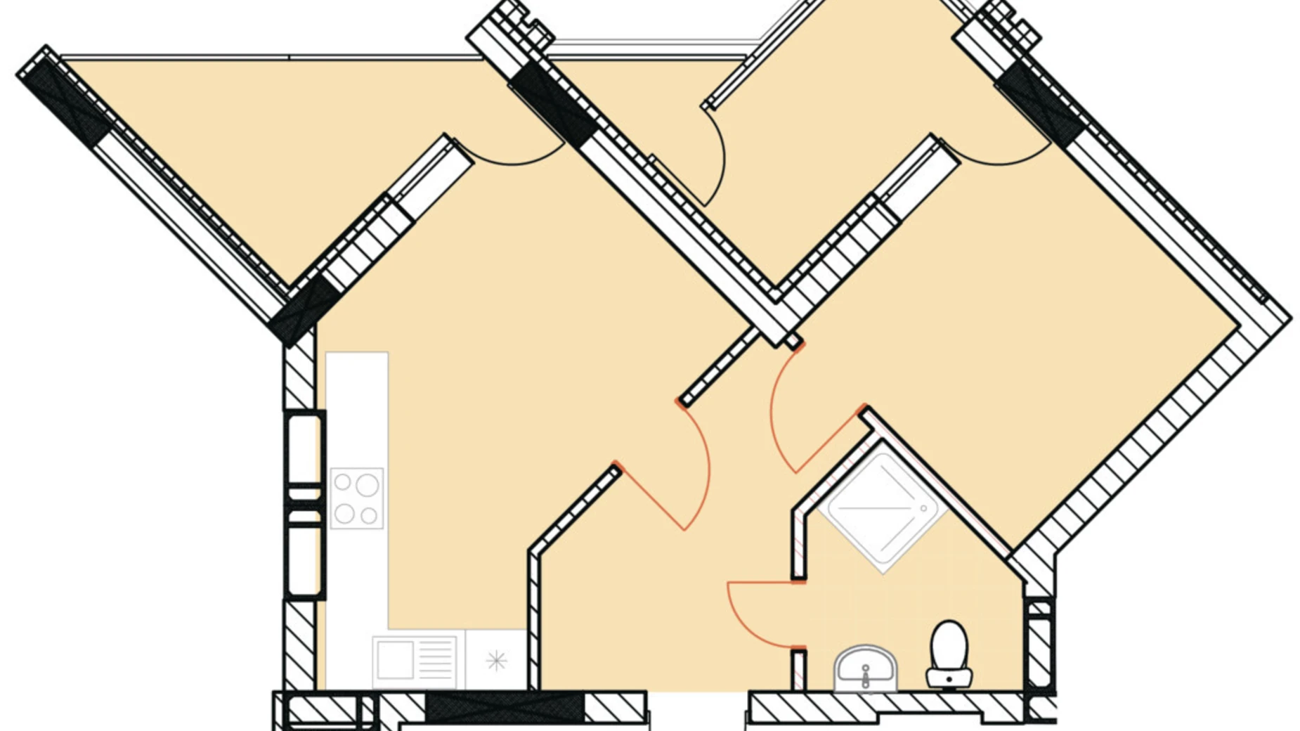 Продается 1-комнатная квартира 44.12 кв. м в Ирпене, Гостомельское шоссе, 49 - фото 2