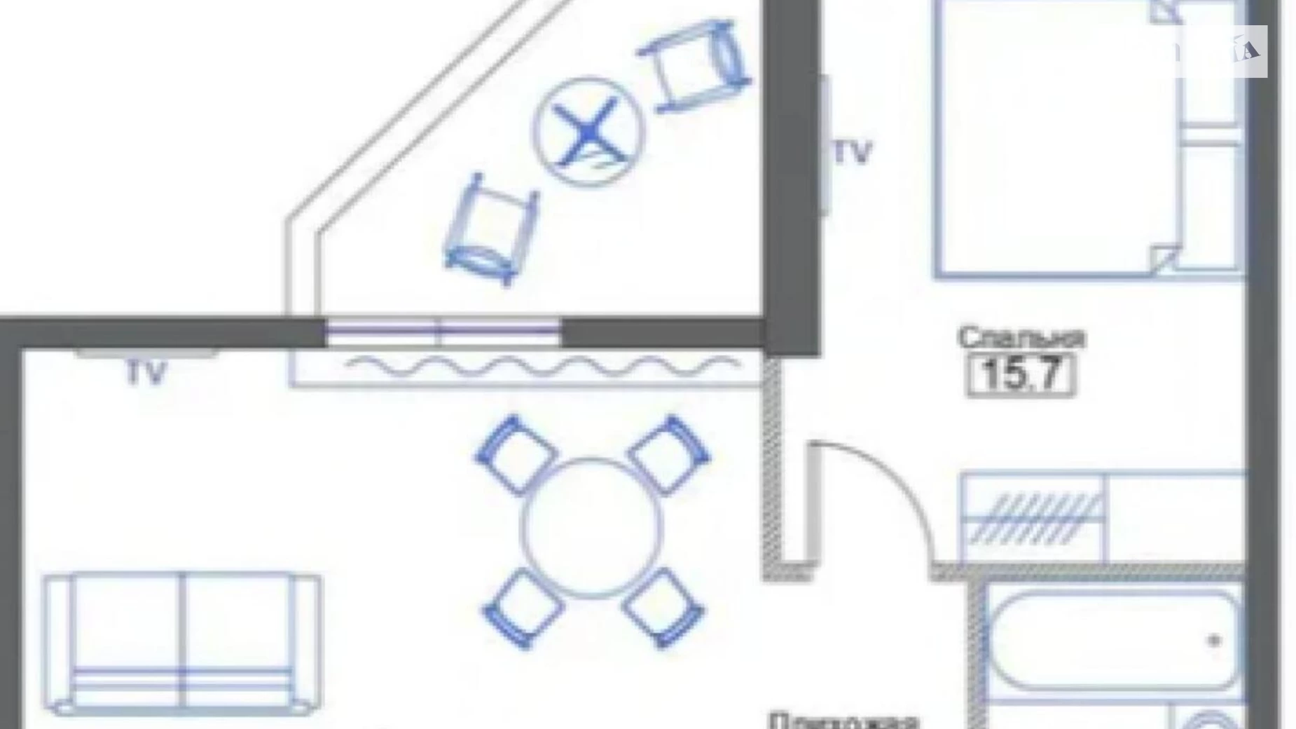 Продається 1-кімнатна квартира 48 кв. м у Одесі, вул. Генуезька, 1 - фото 2