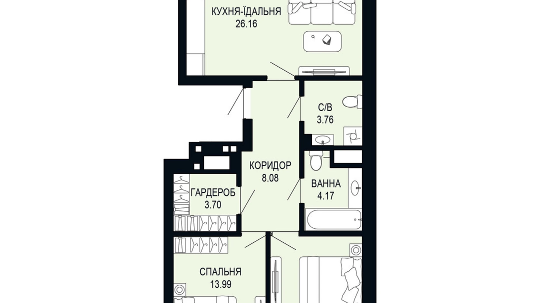 Продається 2-кімнатна квартира 73.14 кв. м у Львові, вул. Щурата - фото 2