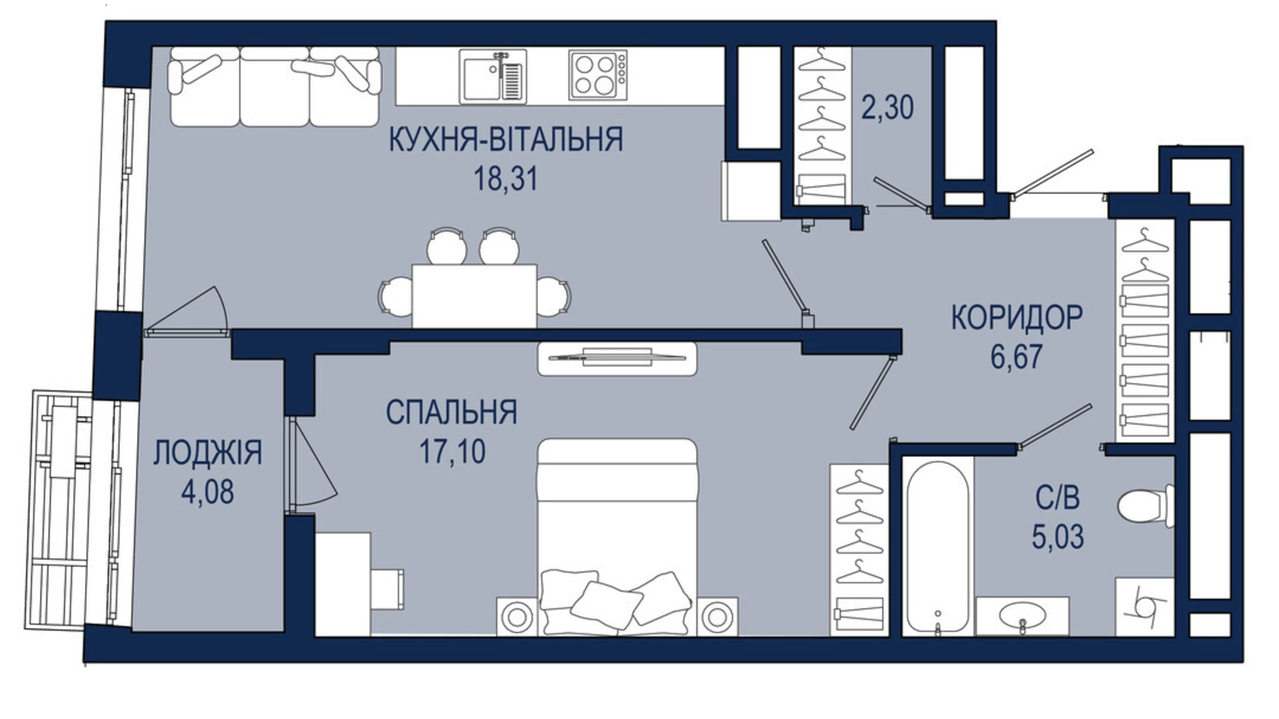 Продається 1-кімнатна квартира 53.33 кв. м у Львові, цена: 85328 $ - фото 2