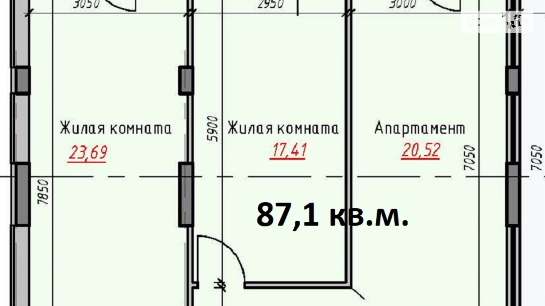 Продается 3-комнатная квартира 87.1 кв. м в Одессе, ул. Дачная, 28Д - фото 2