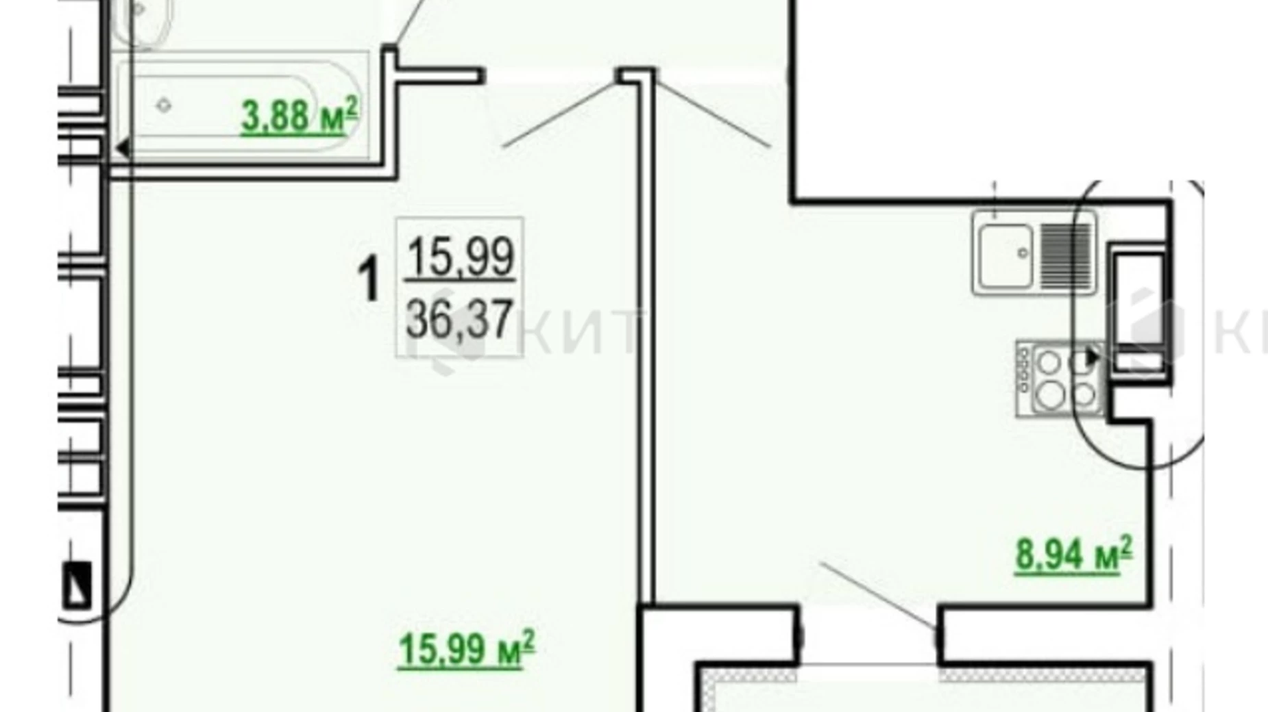 Продается 1-комнатная квартира 37 кв. м в Харькове, ул. Шевченко, 327 - фото 5
