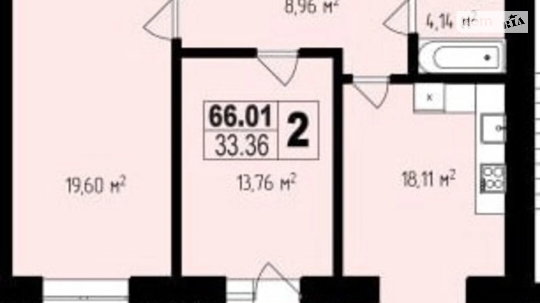 Продается 2-комнатная квартира 66.01 кв. м в Хмельницком, ул. Проскуровского Подполья, 131/2 - фото 2