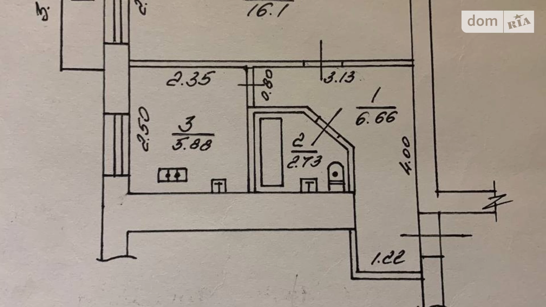 Продается 1-комнатная квартира 31.3 кв. м в Ивано-Франковске, ул. Бельведерська, 50 - фото 2