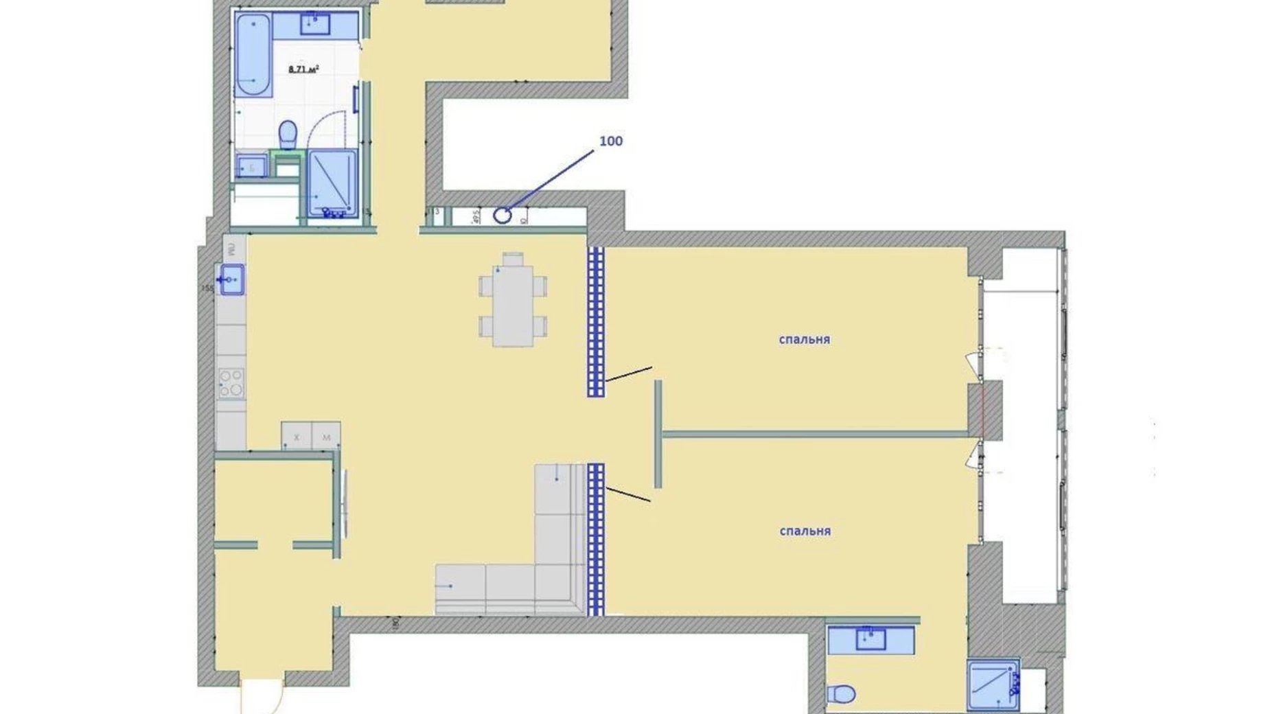 Продается 2-комнатная квартира 135 кв. м в Киеве, наб. Оболонская, 1 - фото 3