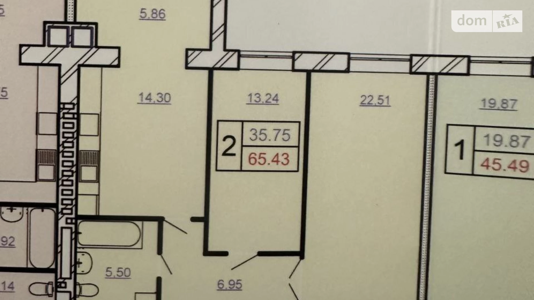 Продается 2-комнатная квартира 69.7 кв. м в Хмельницком, ул. Винницкая, 1/8Б - фото 5