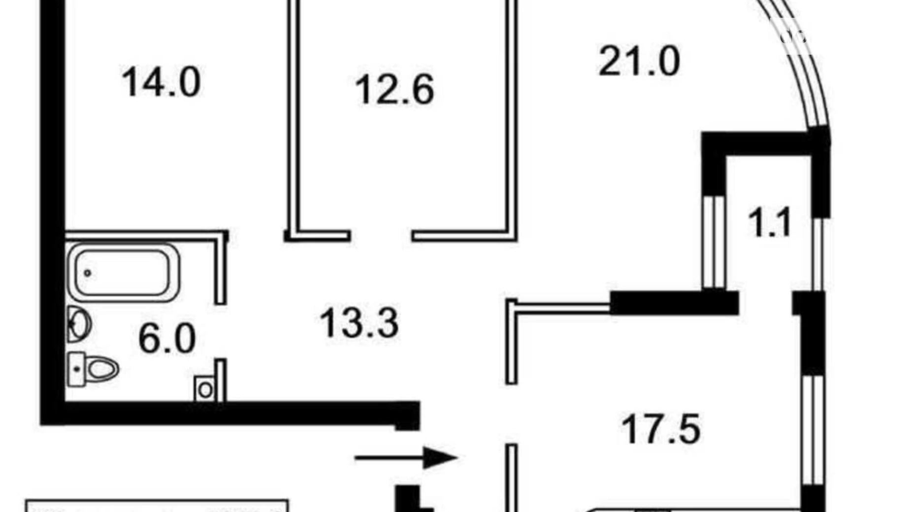 Продается 3-комнатная квартира 93 кв. м в Киеве, ул. Дмитриевская, 60/19 - фото 2