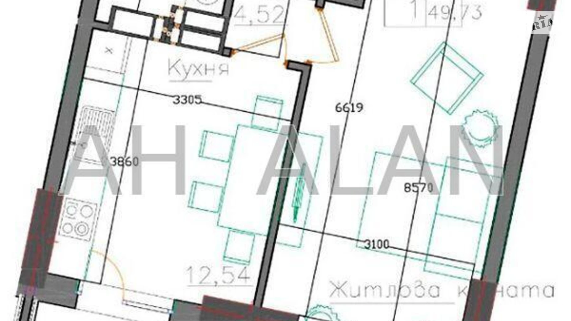 Продается 1-комнатная квартира 50 кв. м в Киеве, бул. Николая Михновского(Дружбы Народов), 13А - фото 4