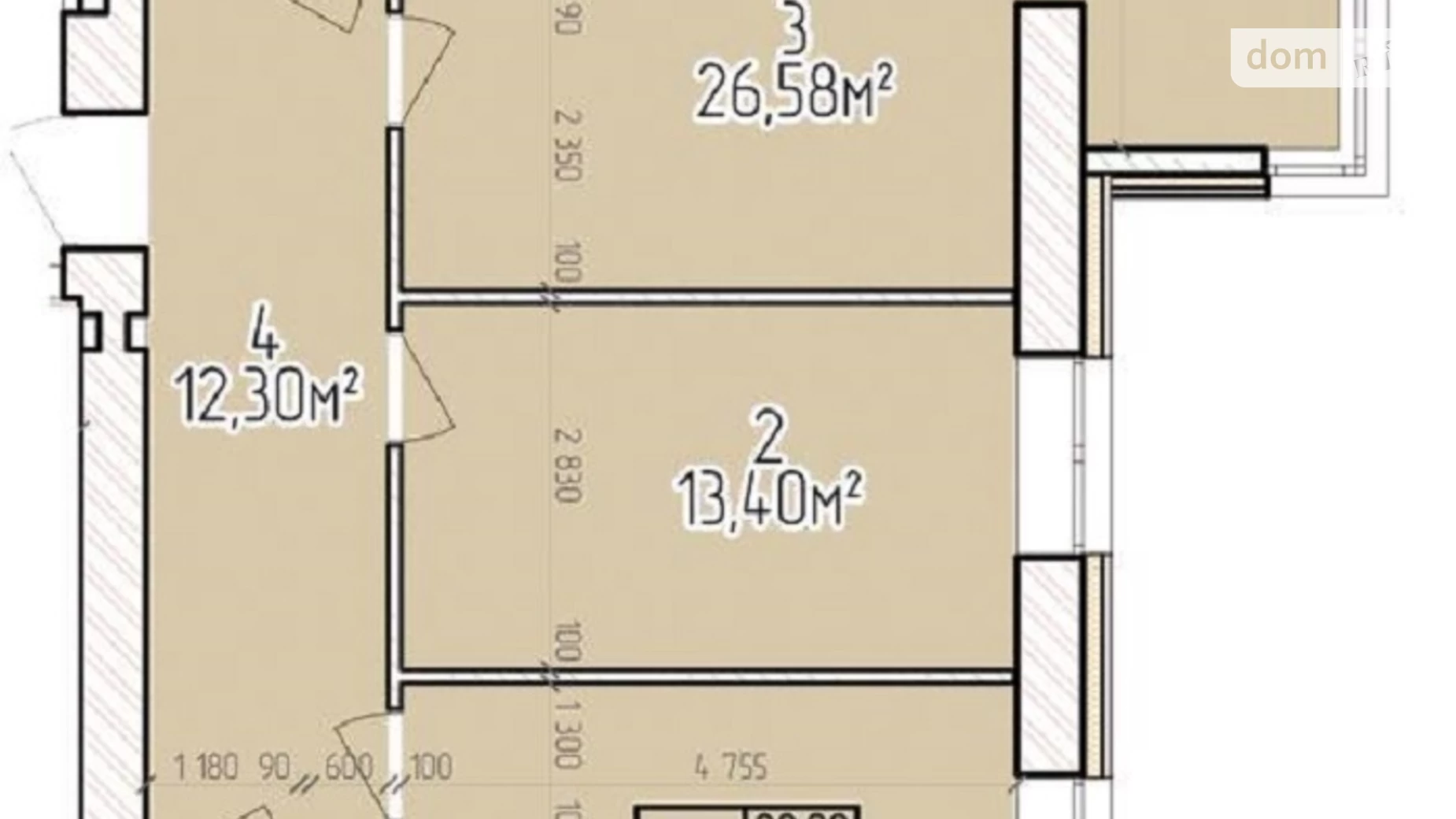 Продається 2-кімнатна квартира 75.07 кв. м у Кременчуку, вул. Богдана Хмельницького, 1В - фото 2