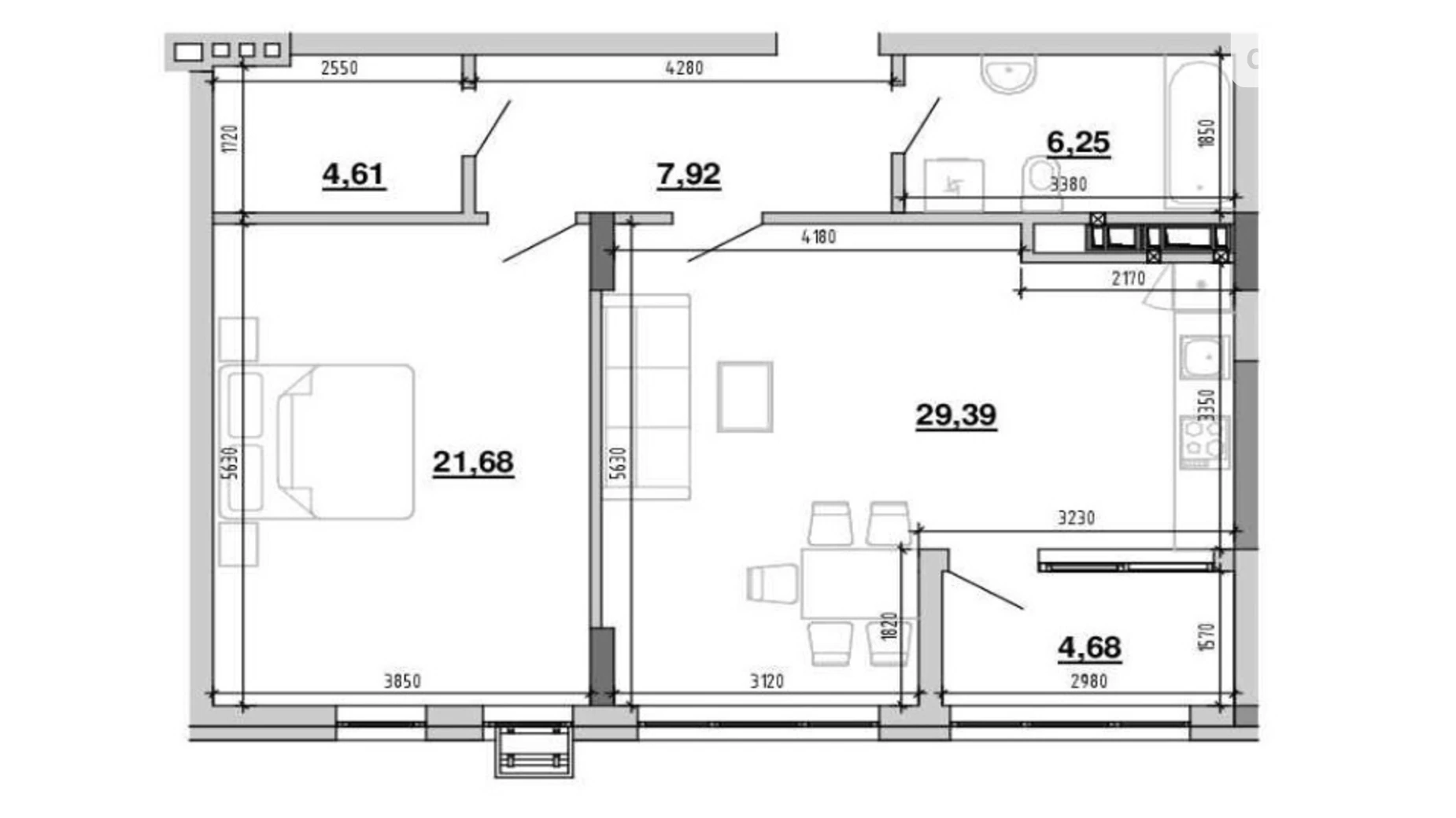 Продається 2-кімнатна квартира 75.9 кв. м у, цена: 98670 $ - фото 5