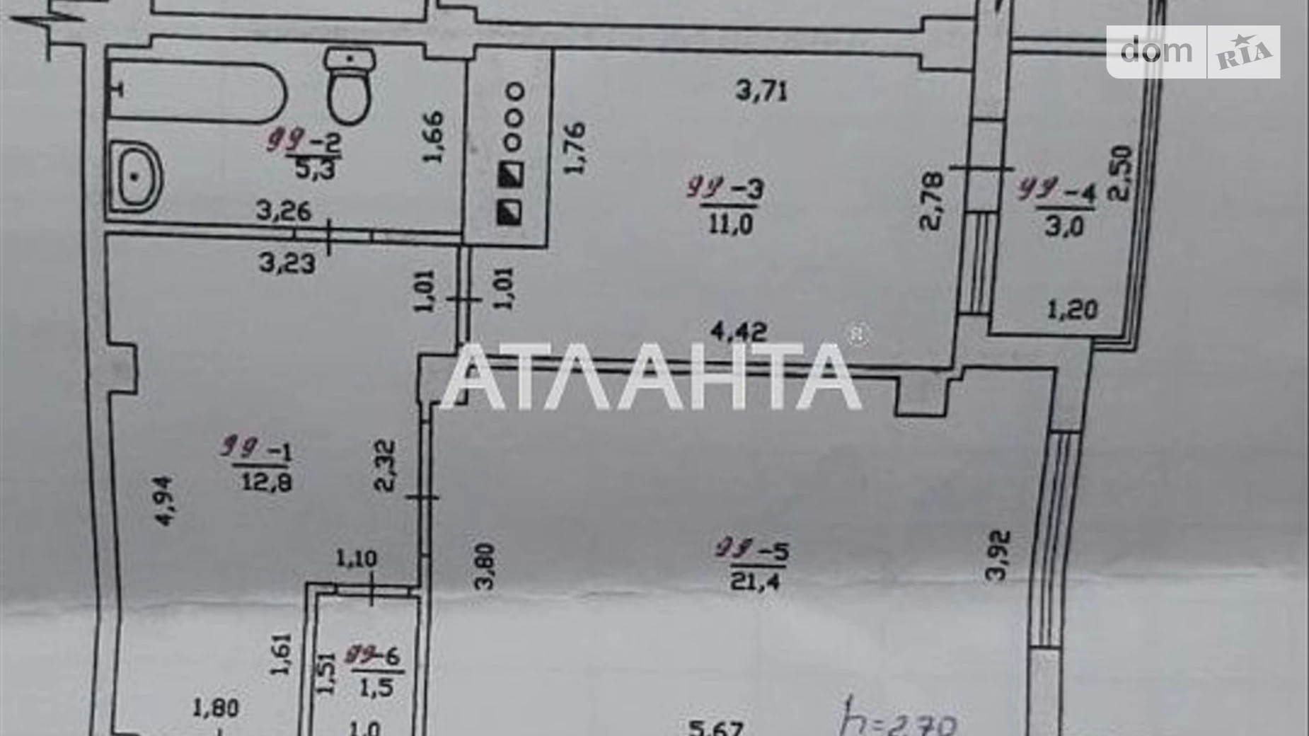 Продається 1-кімнатна квартира 55 кв. м у Одесі, вул. Владислава Бувалкіна(Генерала Бочарова), 44 - фото 5