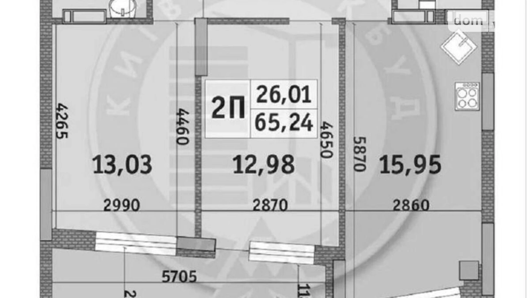 Продается 2-комнатная квартира 65 кв. м в Киеве, ул. Богатырская, 32 - фото 2