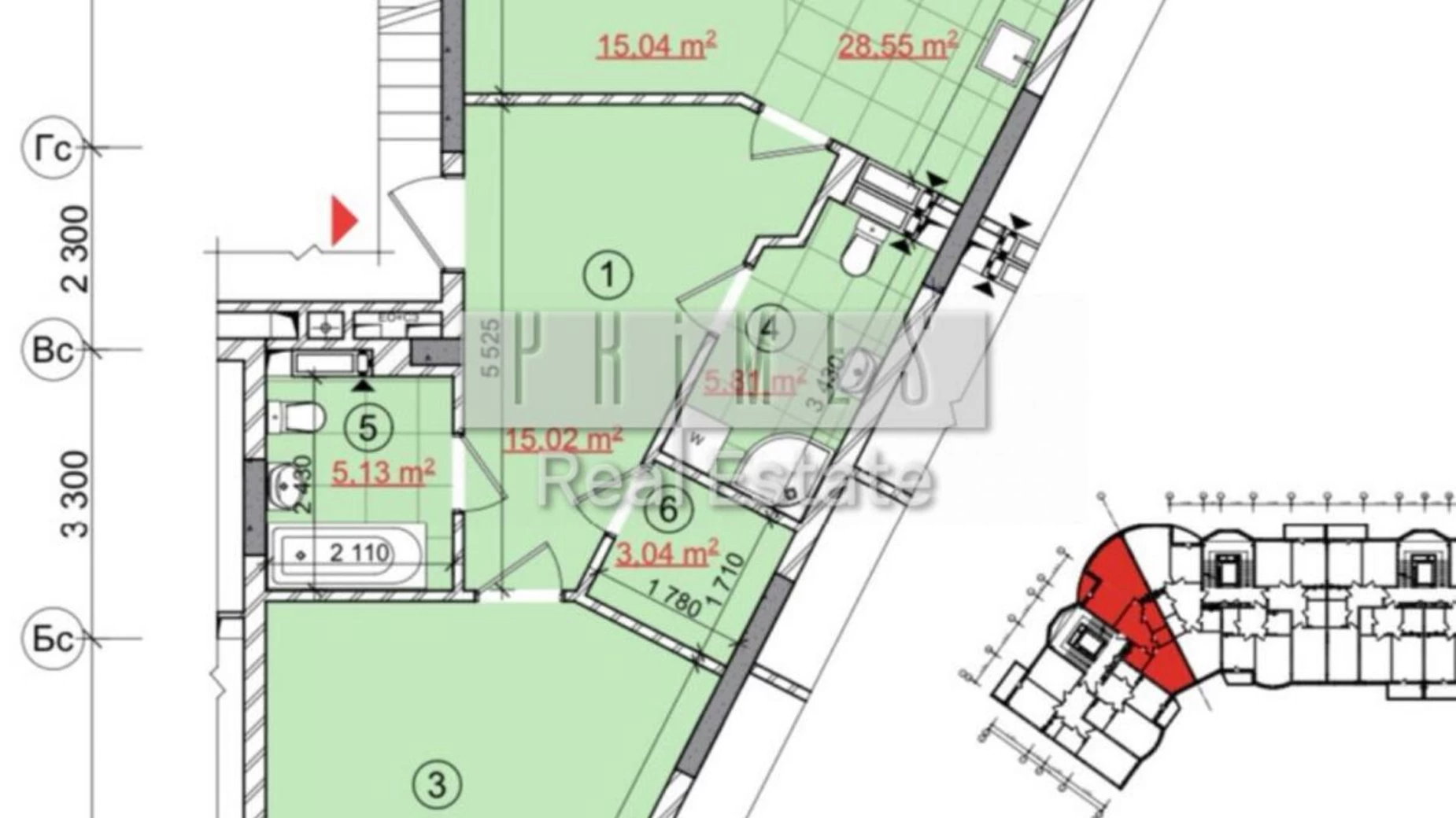 Продається 2-кімнатна квартира 53.8 кв. м у Києві, вул. Михайла Бойчука, 19А - фото 2