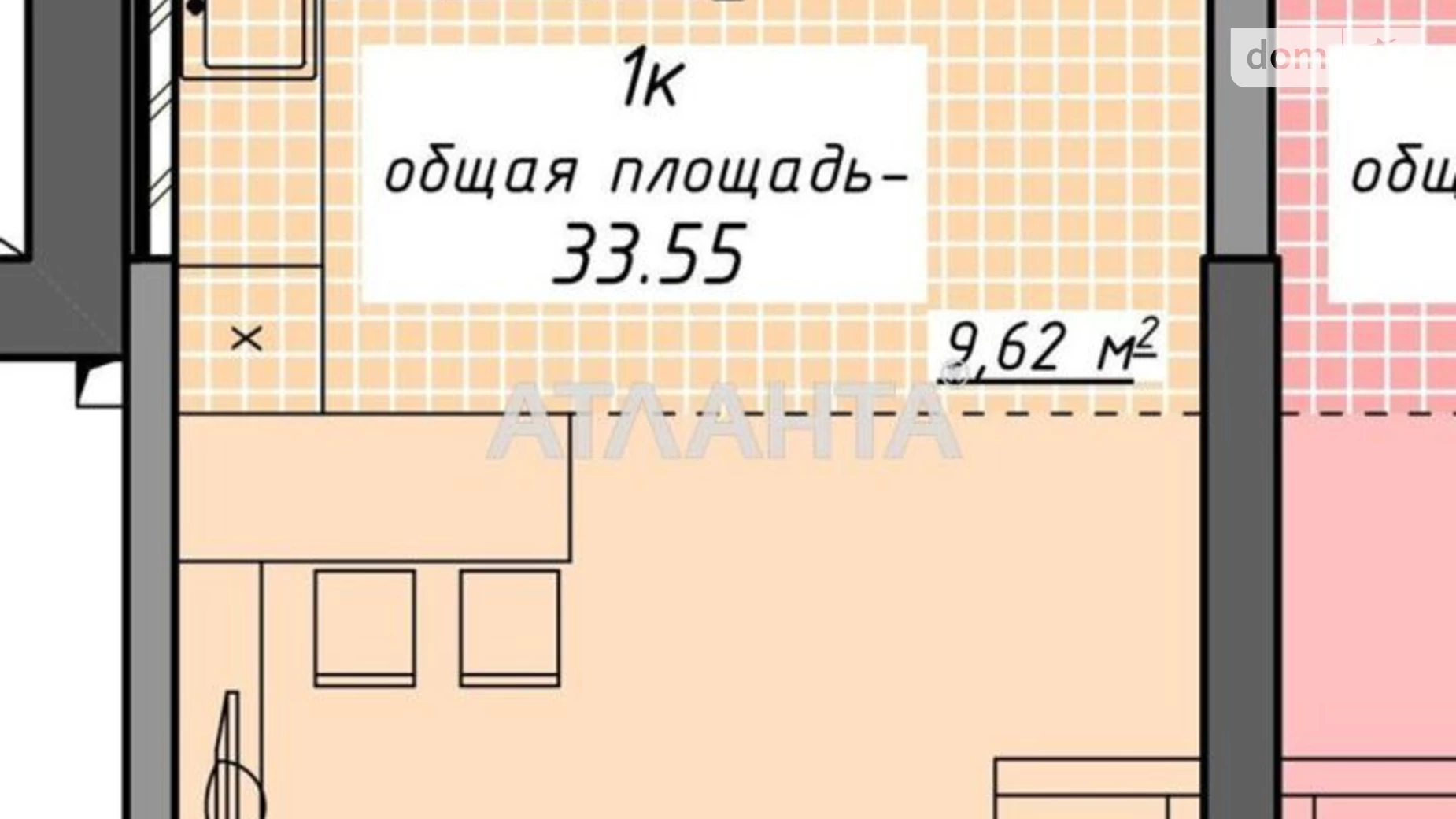 Продається 1-кімнатна квартира 33.55 кв. м у Одесі, пров. Курортний - фото 3