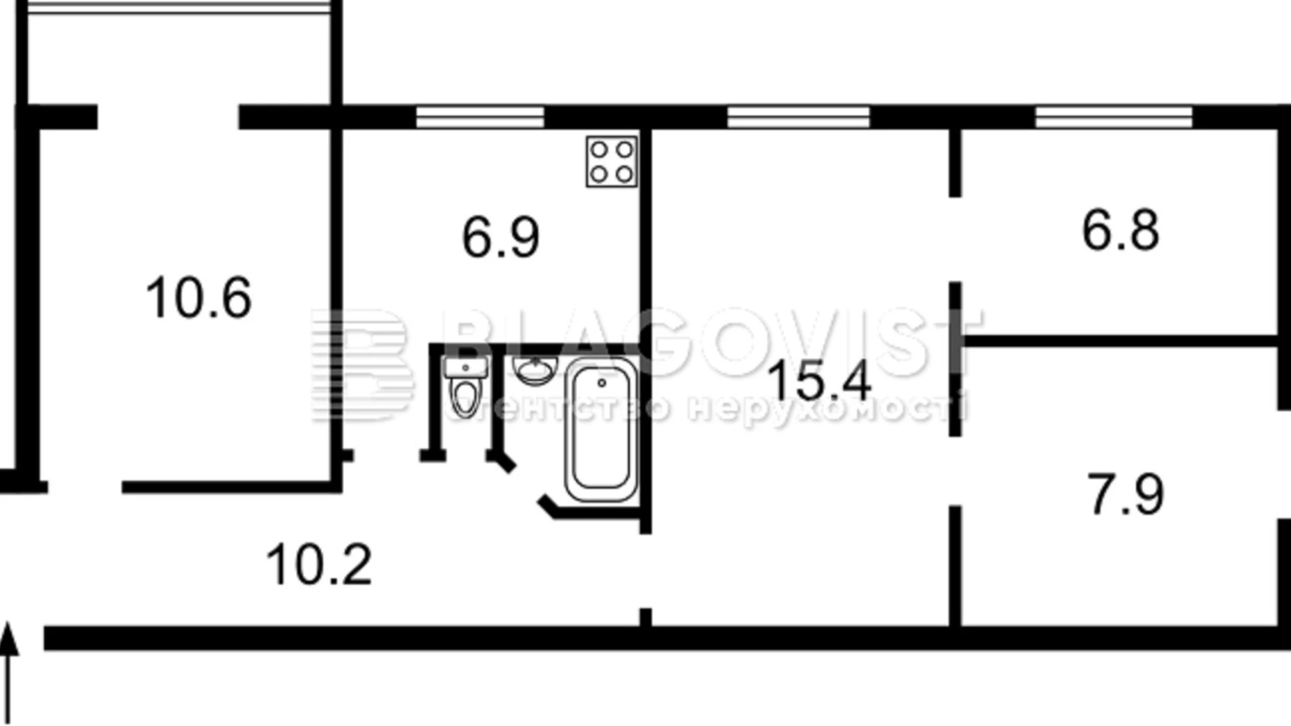 Продається 4-кімнатна квартира 62.04 кв. м у Києві, цена: 65000 $ - фото 5