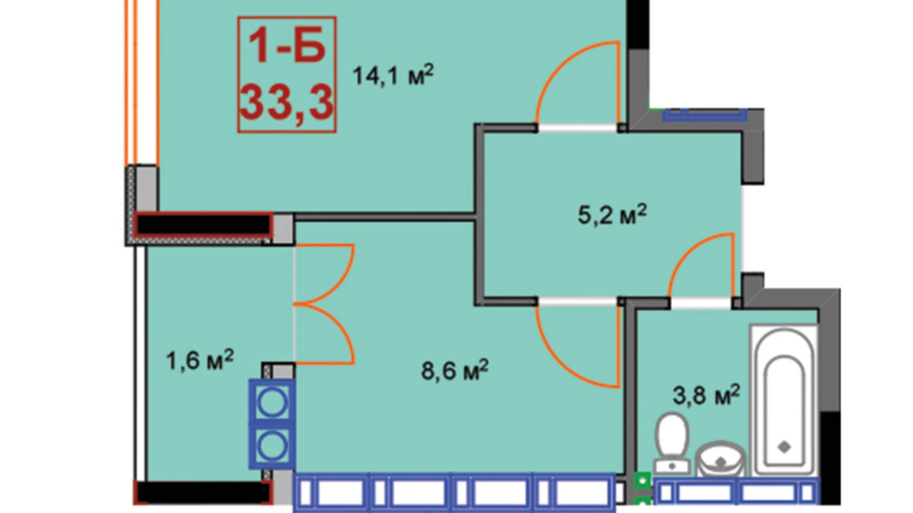 Продається 1-кімнатна квартира 33.3 кв. м у Ірпені, вул. Університетська(Карла Маркса), 1Т - фото 4