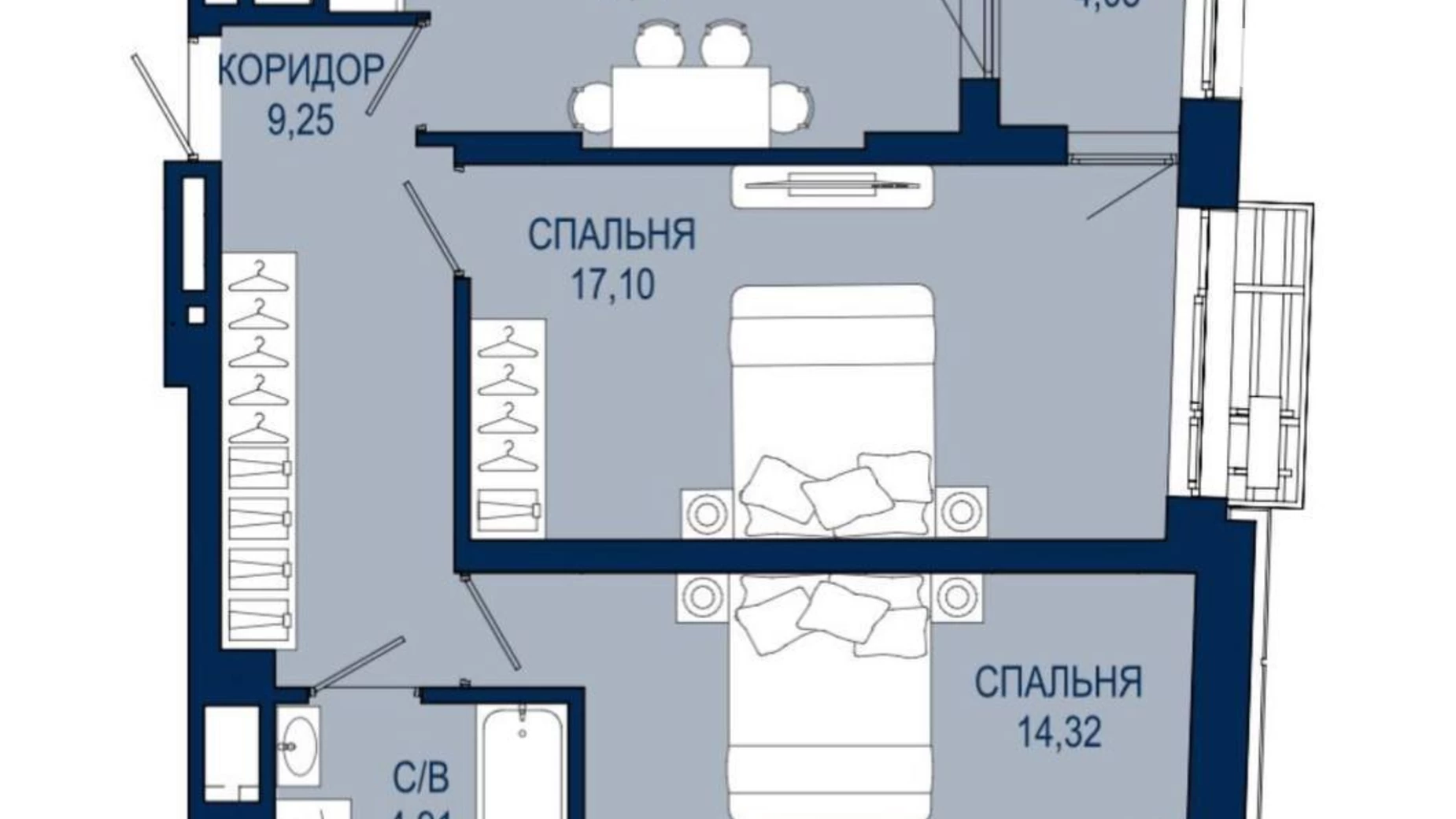 Продається 2-кімнатна квартира 63.2 кв. м у Львові, вул. Княгині Ольги, 120 - фото 4