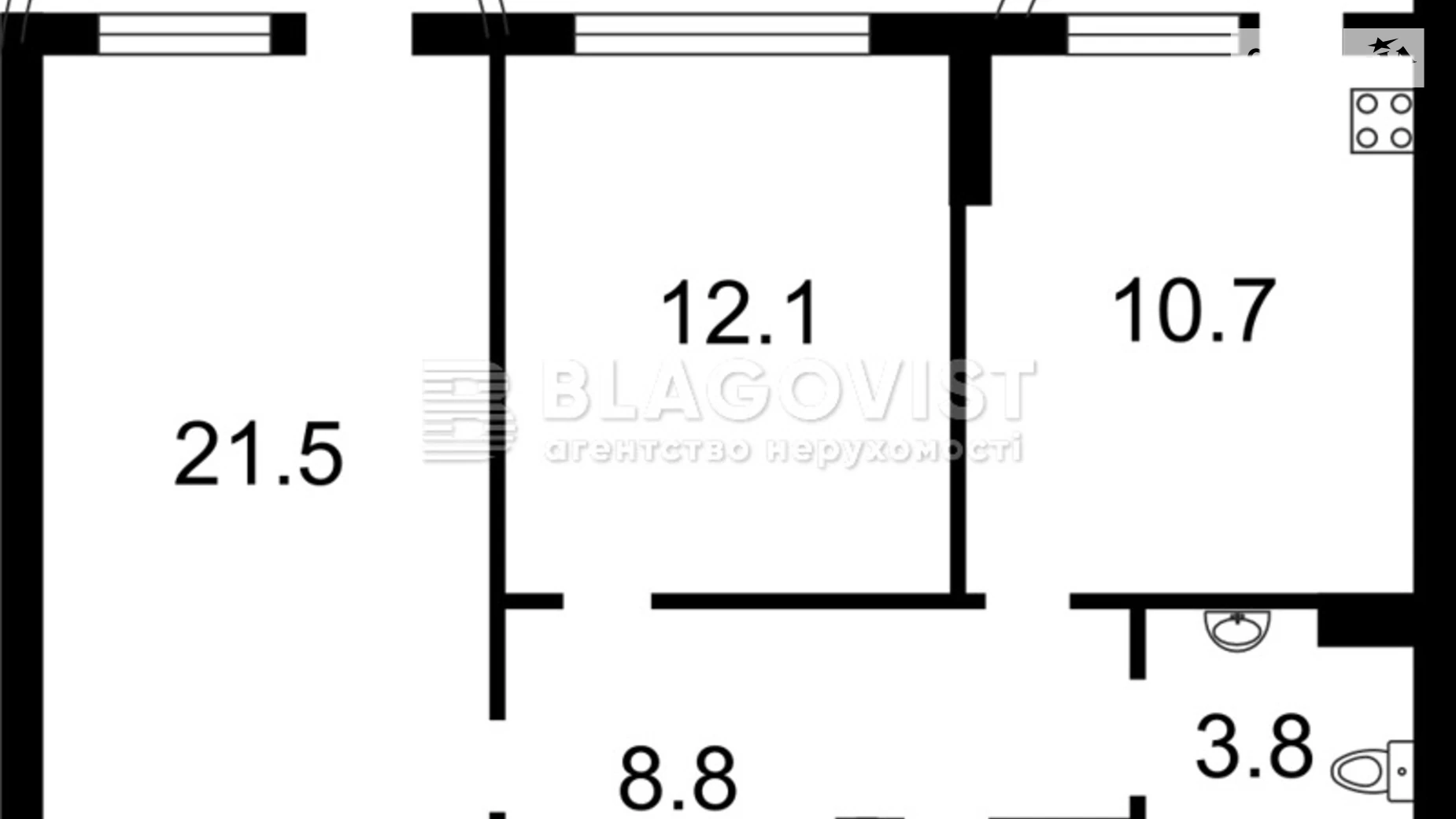 Продається 2-кімнатна квартира 60 кв. м у Києві, пров. Феодосійський, 14 - фото 4