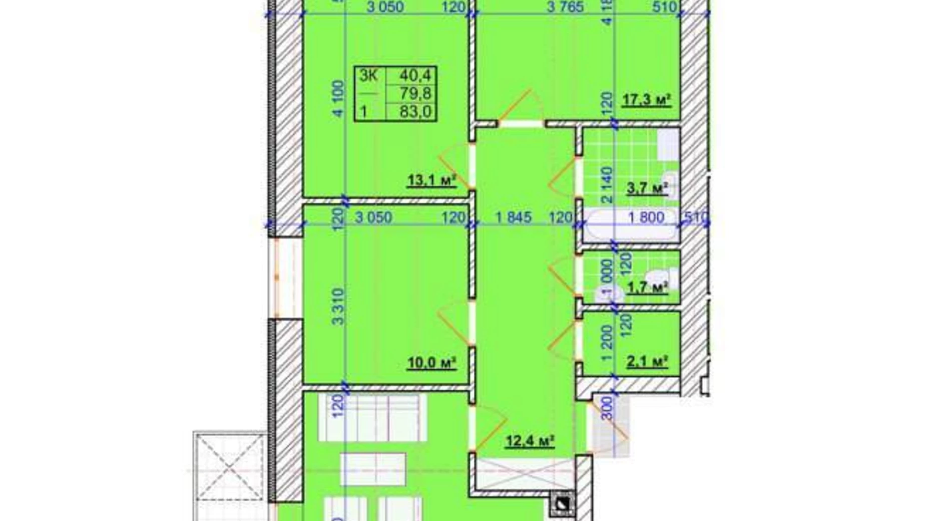 Продається 3-кімнатна квартира 83 кв. м у, цена: 84990 $ - фото 3