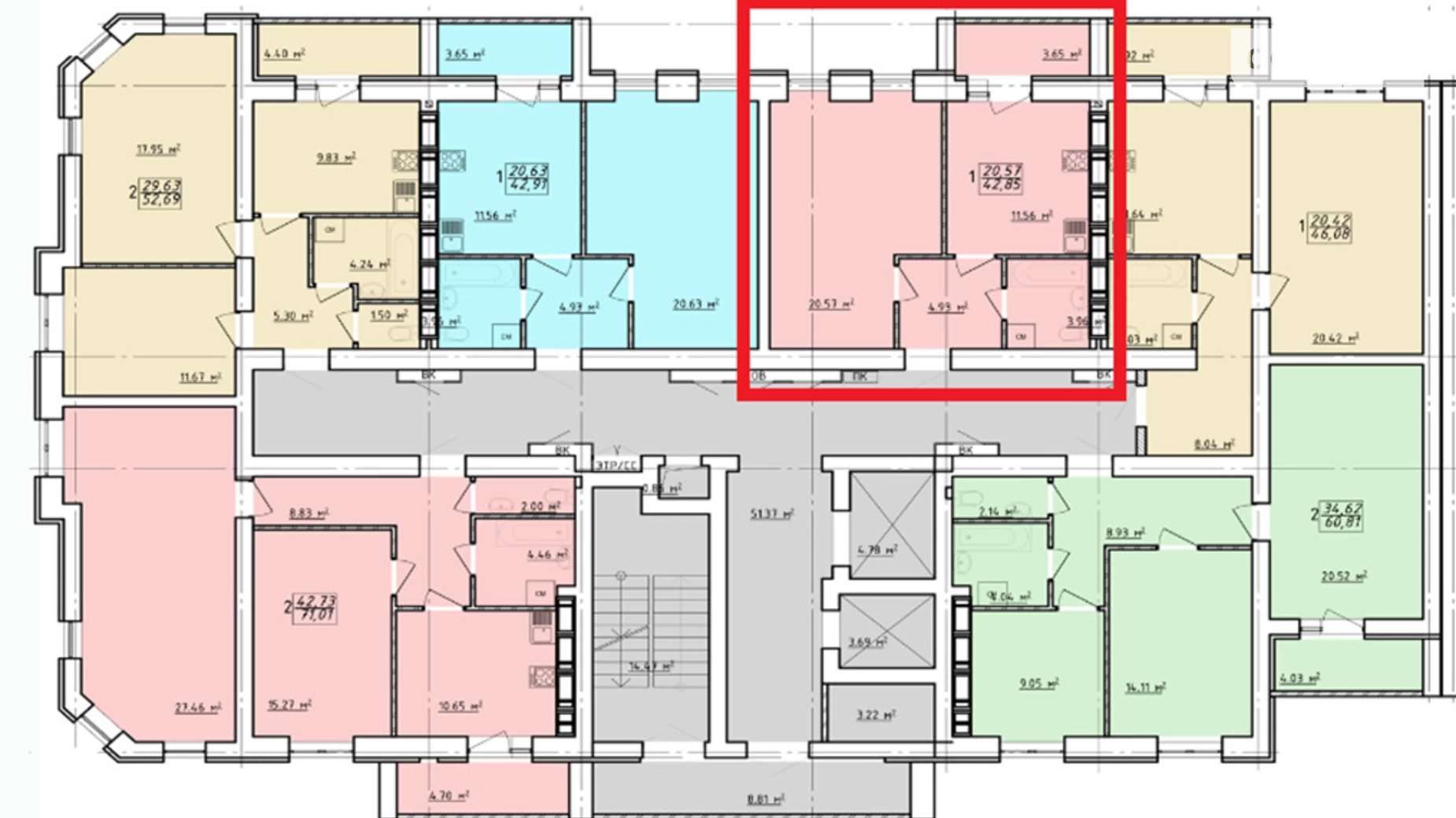 Продається 1-кімнатна квартира 42.1 кв. м у Харкові, цена: 28500 $ - фото 2