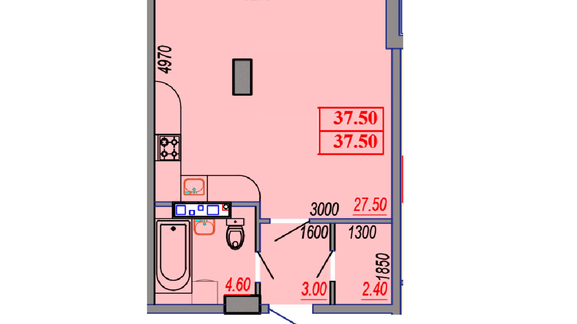 Продається 1-кімнатна квартира 39.5 кв. м у Одесі, вул. Сегедська - фото 3