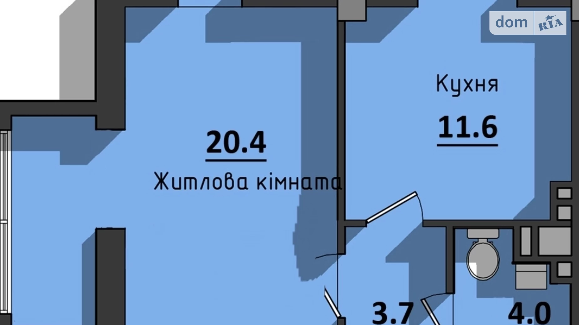 Продается 1-комнатная квартира 42.8 кв. м в Одессе, ул. Космонавтов - фото 2