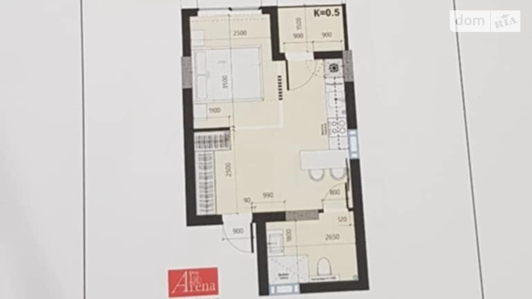 Продается 1-комнатная квартира 31.9 кв. м в Сваляве, ул. Физкультурная, 2 - фото 2
