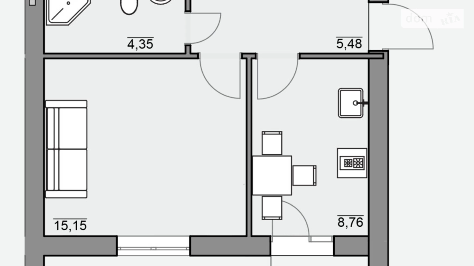 Продается 1-комнатная квартира 41.42 кв. м в Березиной, ул. Каштановая - фото 2