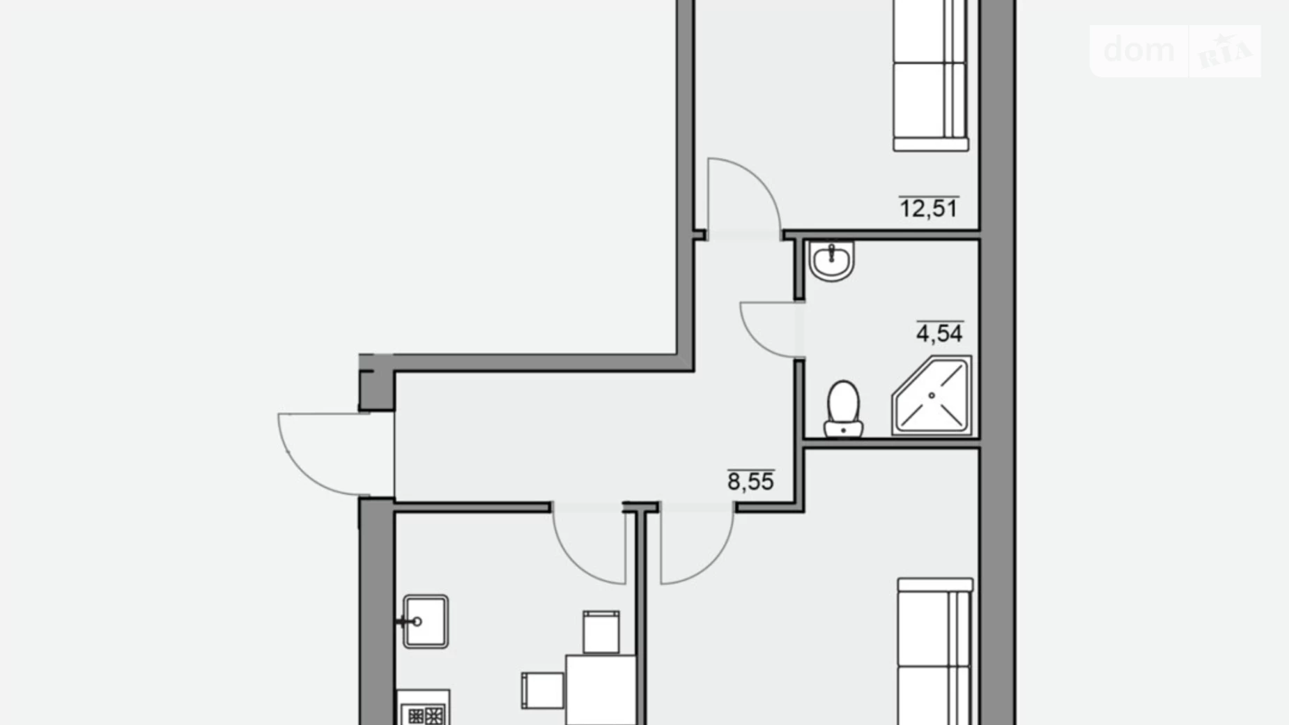 Продается 1-комнатная квартира 39.43 кв. м в Березиной, цена: 28826 $ - фото 3